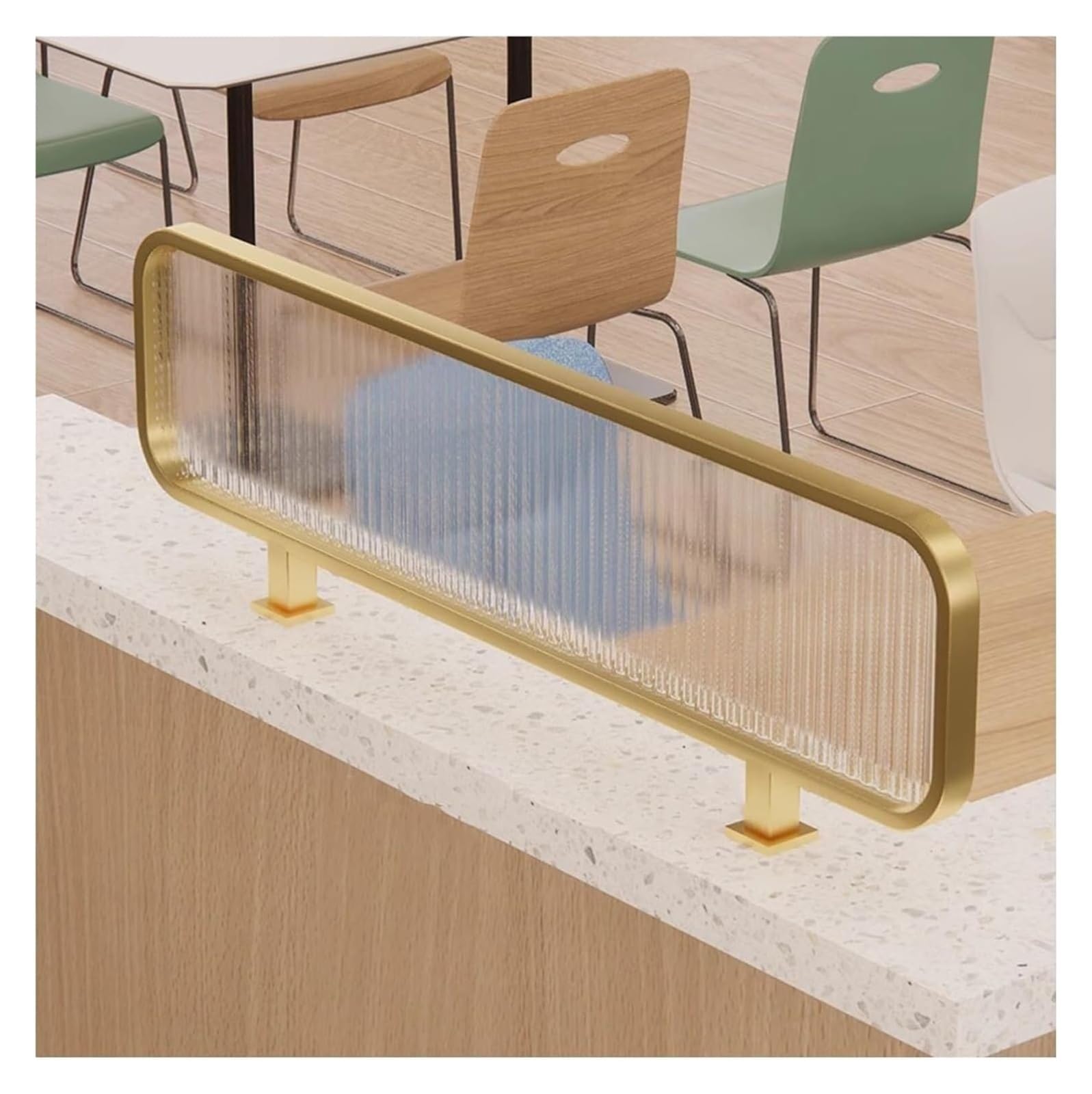 HYLWSXVP Decorative Glass Partition Wall for Dining RoomElevated Desk Divider for Worktop (30x90cm) Stylish Room Separator for Home & Office Use