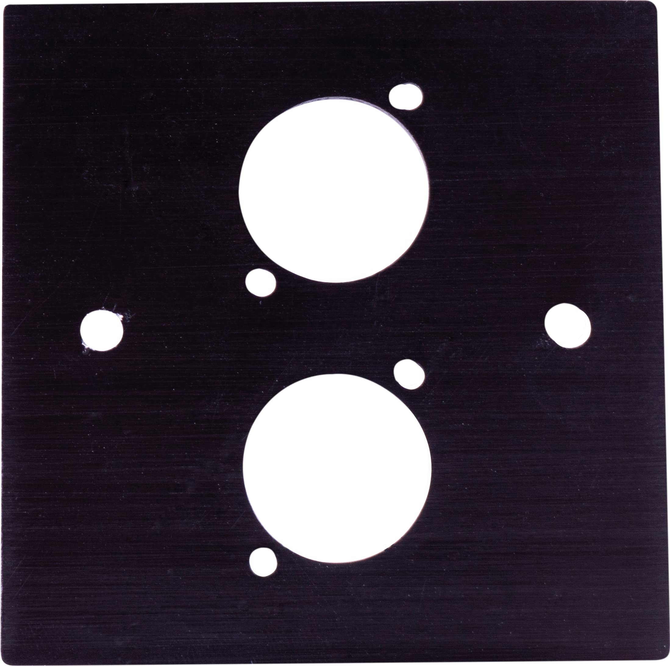 Eagle Black Brushed Aluminium Wall Plate With D-Series Compatible Hole (2 X D Series Hole)