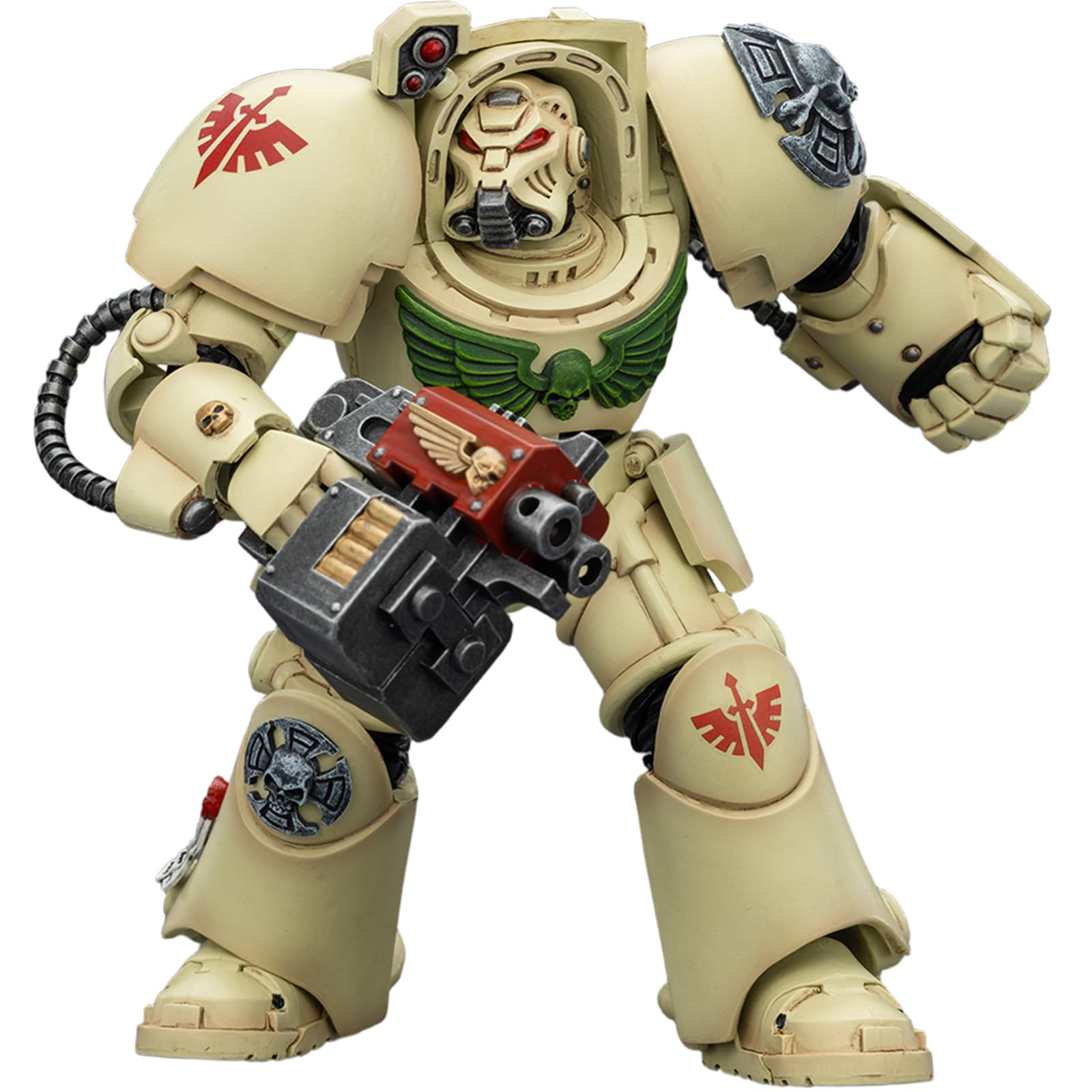 JOYTOY Warhammer 40k Dark Angels Deathwing Terminator 2 with Power Fist and Storm Bolter 1/18 Action Figure Collect And Display Model