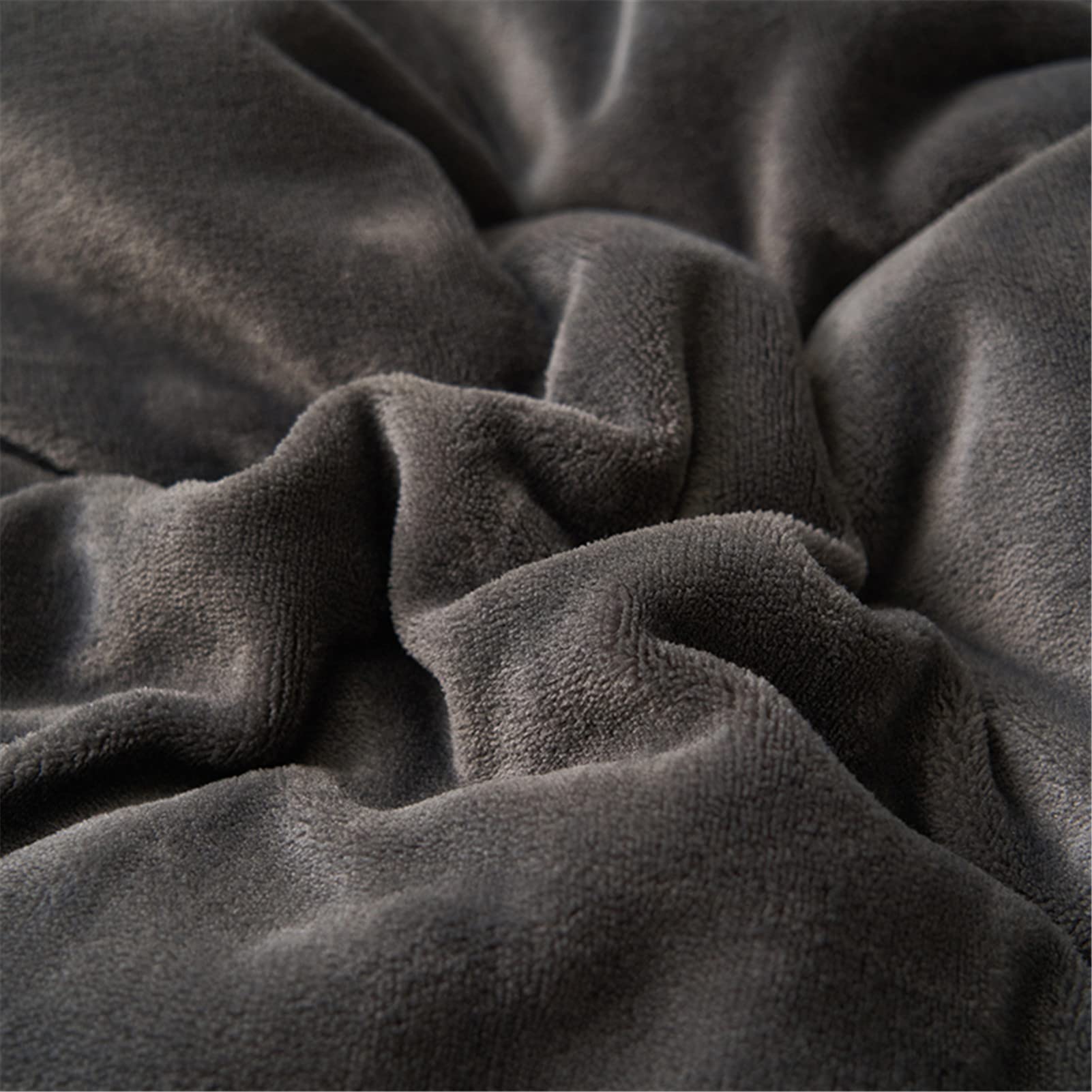Manta Sherpa Manta Mimosa y Acogedora, Manta de Lana de Cordero, Manta Reversible de Microfibra para Cama y Sofa, Fácil de cuidar (Gris Oscuro,200x230cm)