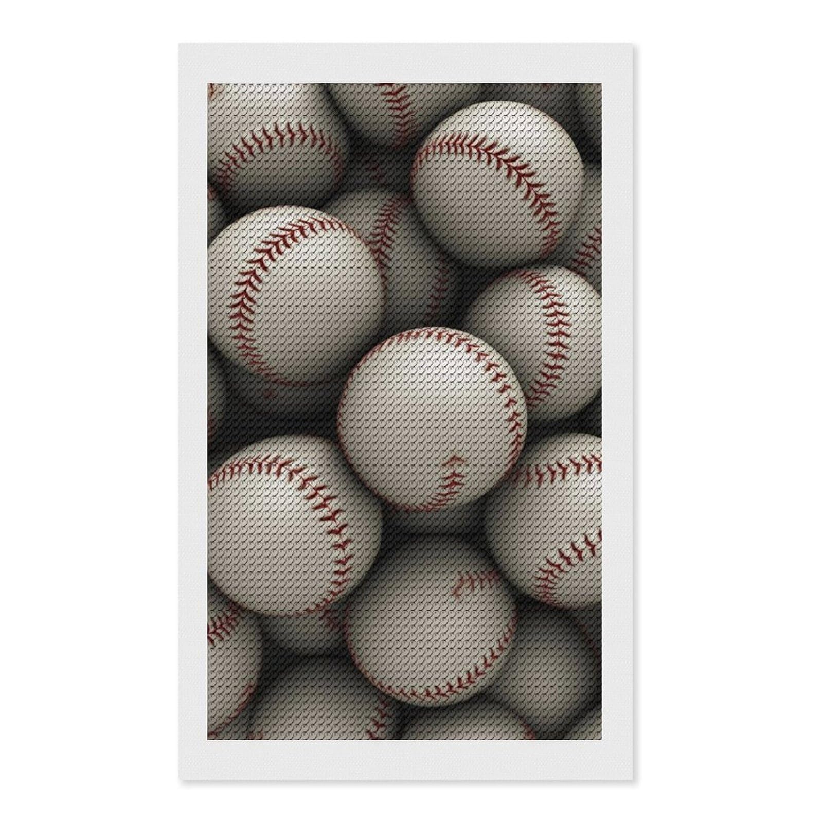 Baseball Diamond Art Kits for Adults, DIY 5D Diamonds Painting Kits for Beginner, Round Full Drill Diamond Dots Painting, Diamonds Pictures Gem Art and Crafts Wall Decor 12"x20"