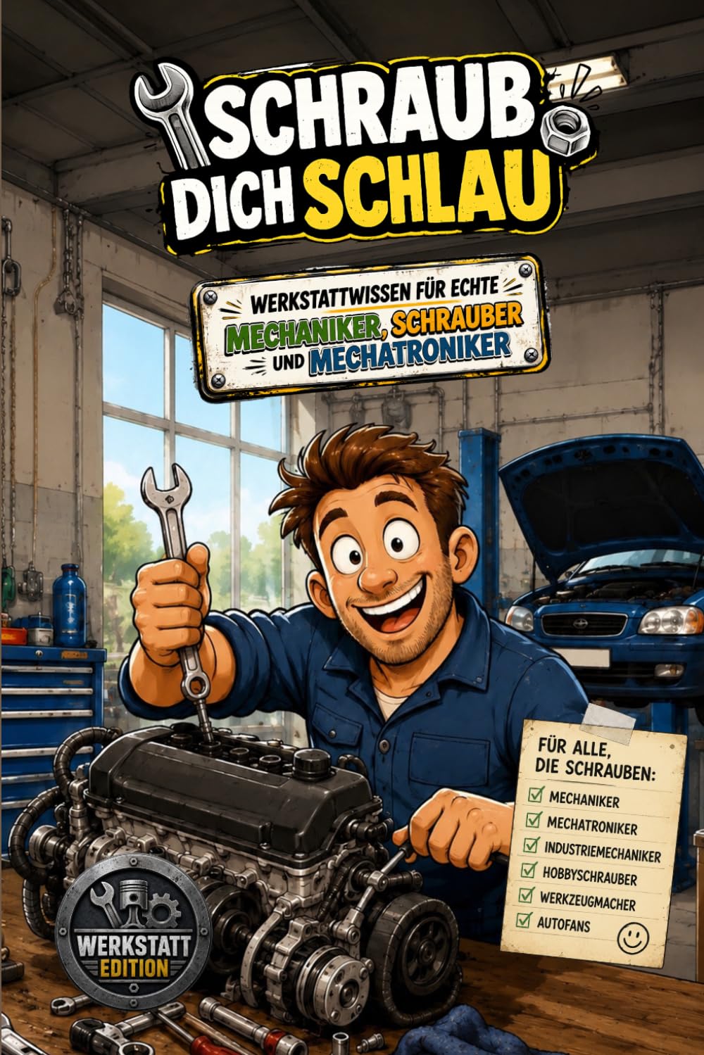 Schraub dich schlau - Werkstattwissen für echte Mechaniker, Schrauber und Mechatroniker - Werkstatt Edition: Unnützes Wissen für Mechaniker, ... Hobby-Schrauber & Autofans – Geschenk