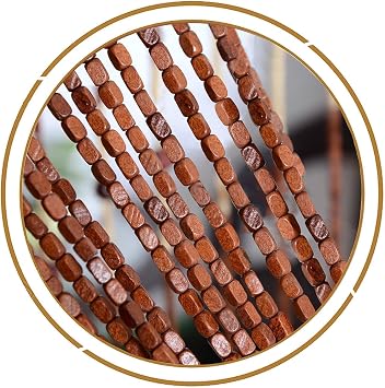 Bamboo Beaded Door Curtain Wooden Beaded Curtain,Room Divider Decor Door Curtain,Hanging Privacy Screen Panel,Bamboo Beaded Curtain for Door/Hallway Entrance,Easy to Install,60strands60x120cm