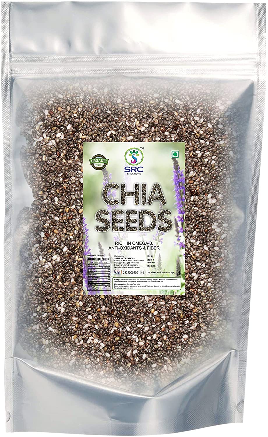 SRC CREATIONS Chia Seeds for eating | Healthy Food | Diet Snacks for Weight Loss (1000g)-image-47
