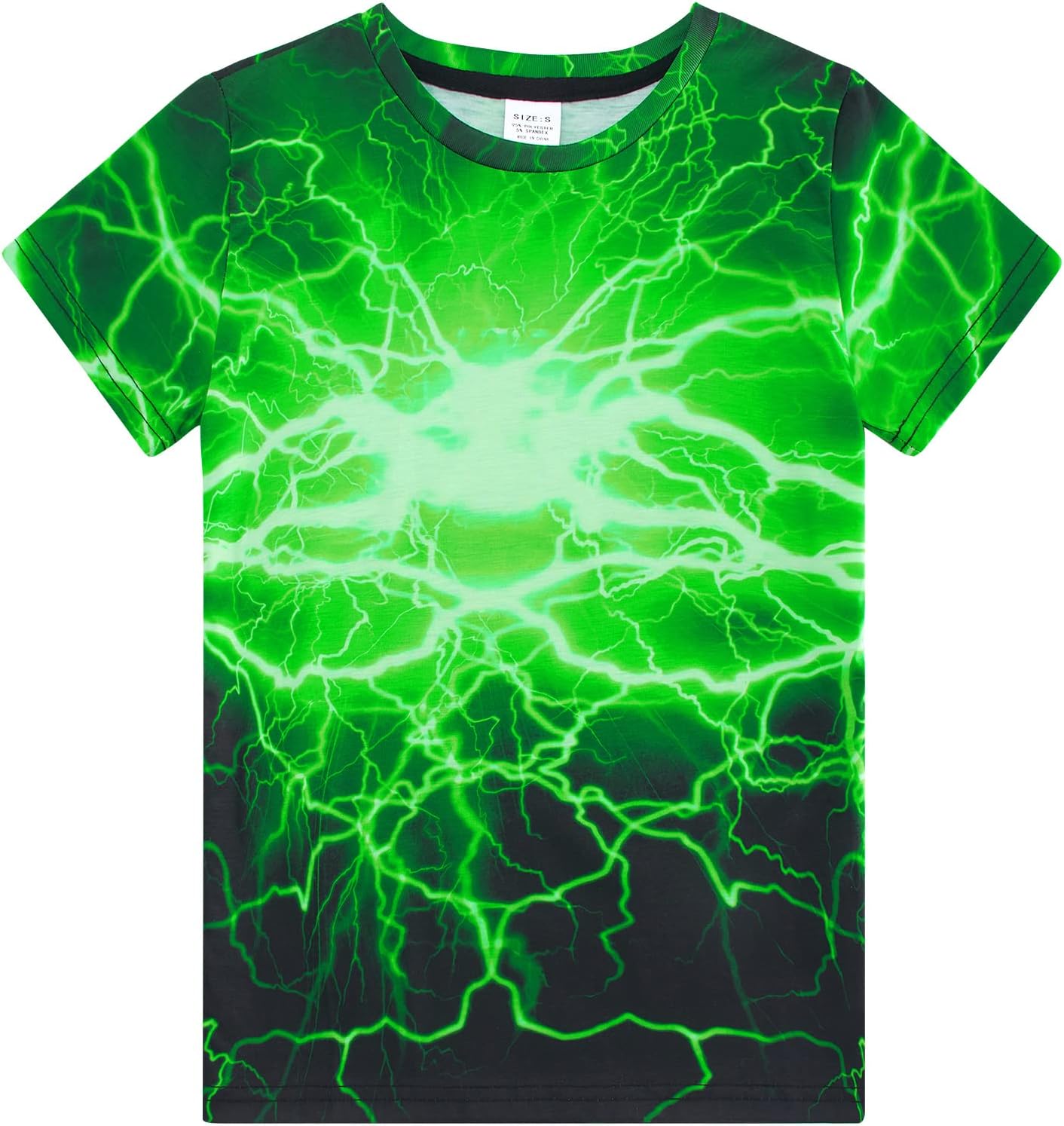Boys Girls Shirts Graphic T-Shirt Neon Color Kids Novelty Short Sleeve 3D Animal Print Tees 4-16 Years