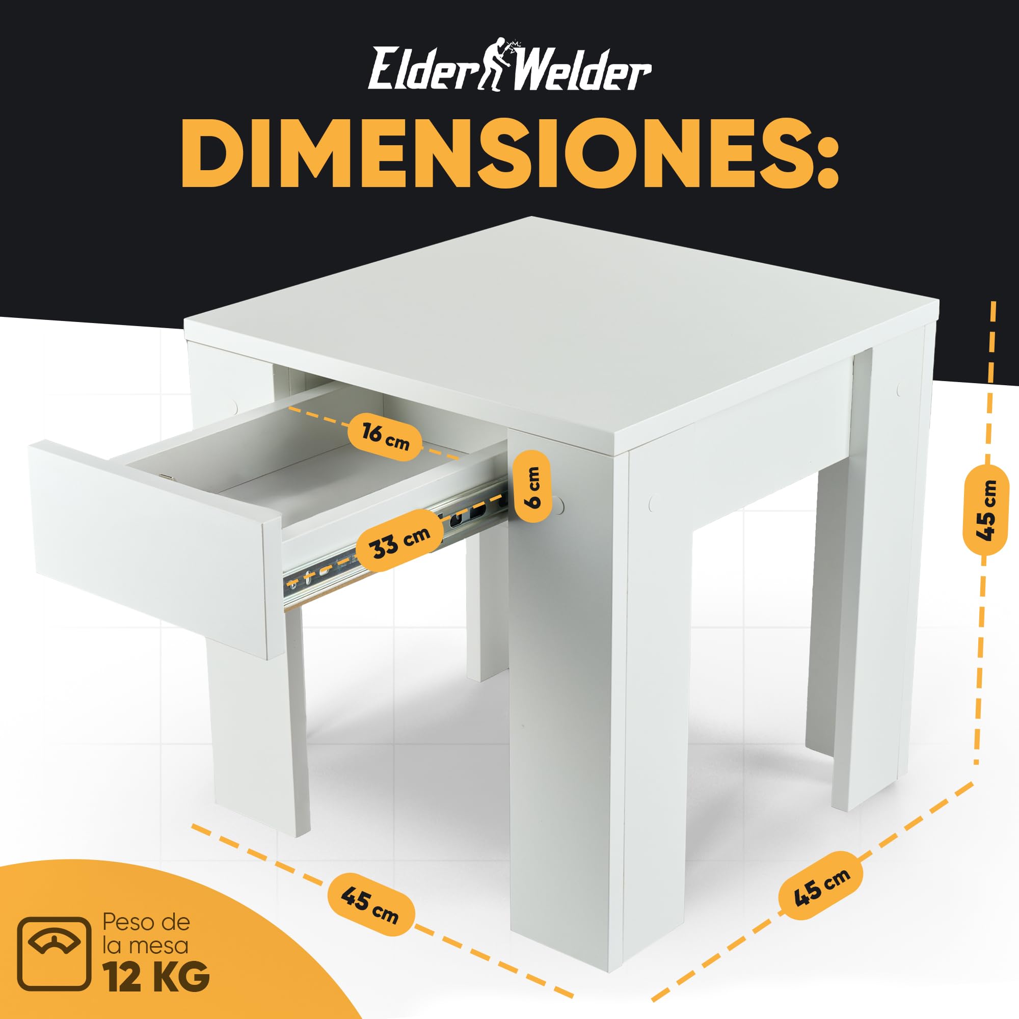 Elder Welder® Mesa con Compartimento Oculto y Cerradura RFID | Caja Fuerte Camufladas, Mueble con Cajón Secreto, Caja Fuerte Oculta y Escondite Secreto