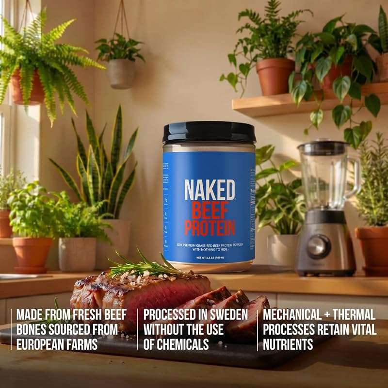 Naked Beef Protein Isolate - Grass Fed European Beef Bones, 21g Protein, 0g Carbs, Collagen, Amino Acids, Dairy Free, No Artificial Ingredients, Paleo Keto Carnivore Friendly, Unflavored - 20 Servings image 4