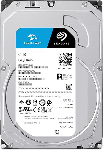 Miniatura 3 de Seagate Skyhawk - Disco duro interno de video de 6 TB  3.5 pulgadas SATA 6Gbs 256MB caché para sistema de cámara de seguridad DVR NVR con servicios