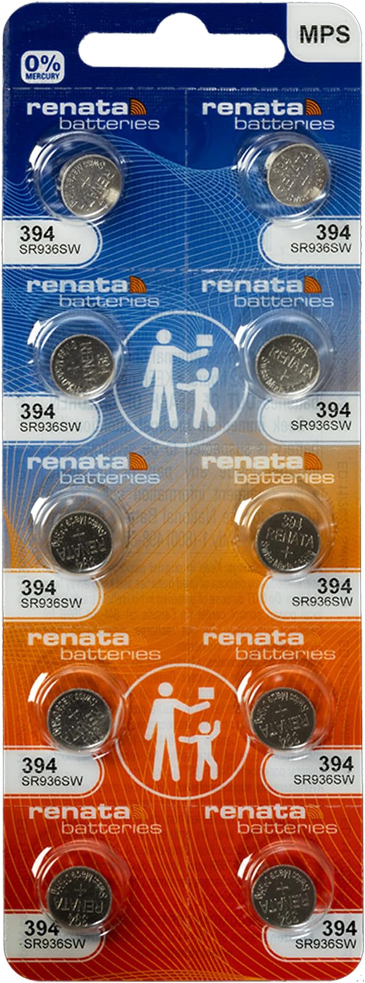 Renata Swiss 394 Siler Oxide Battery Ten Pack