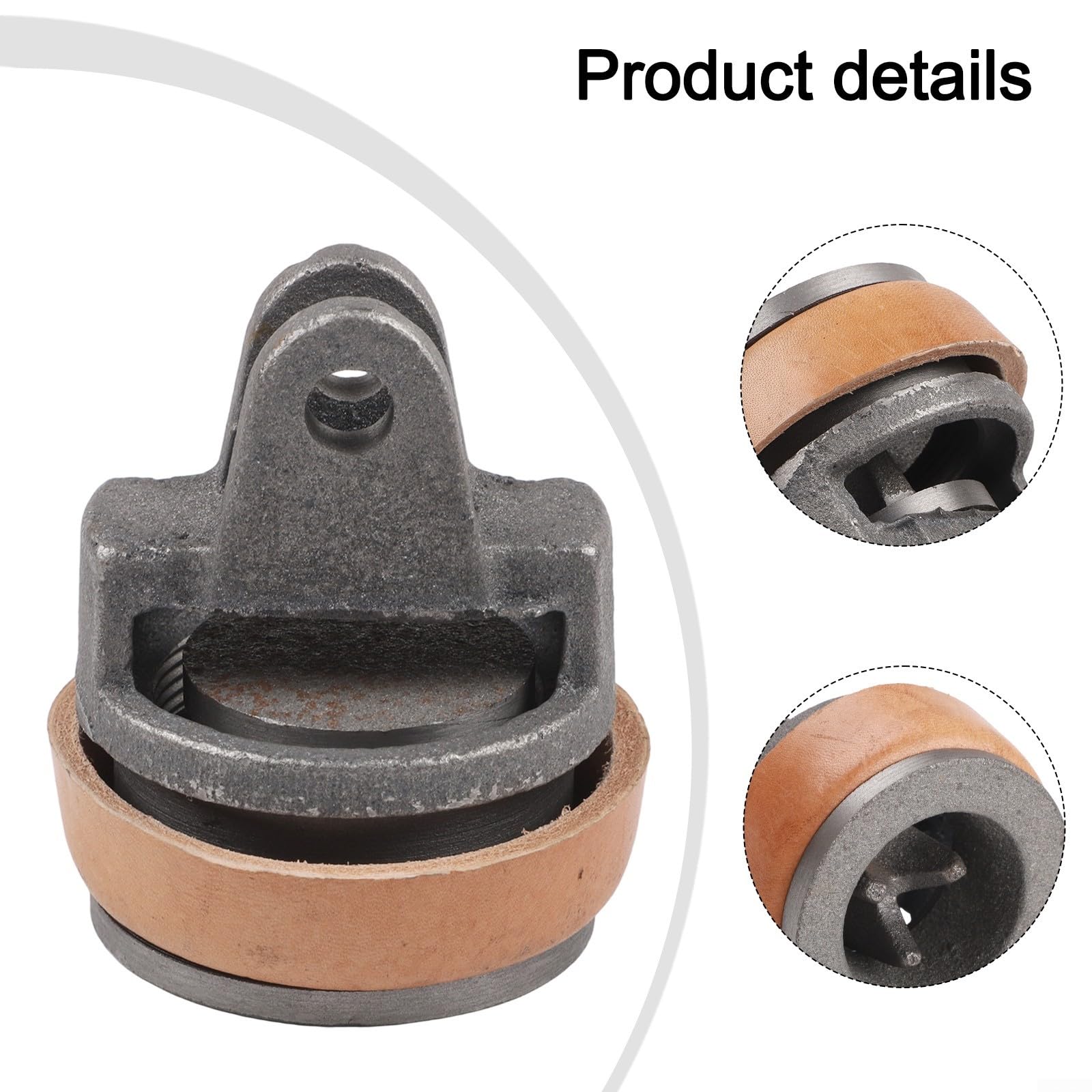 Set di ricambio per maniglia tipo 75 con kit bulloni, in ghisa e pelle trattata a cera, guarnizione per anello per pompe per fontane da giardino, include 3 extra