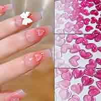 Nail..Heart４♡ Amazon.com: ROFIBUT 60Pcs 3D Purple & Peach Heart Nail