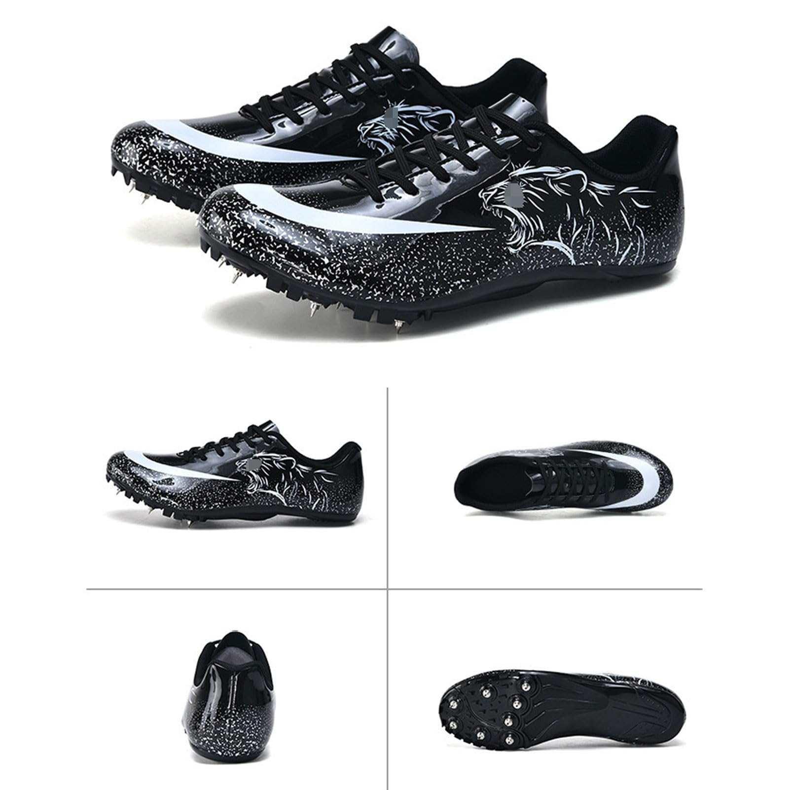 Kolce lekkie buty sportowe Unisex,Lekkie buty sportowe do długiego skoku,Antypoślizgowe czytać oddychająca siatka tłumienie dla chłopców dziewcząt