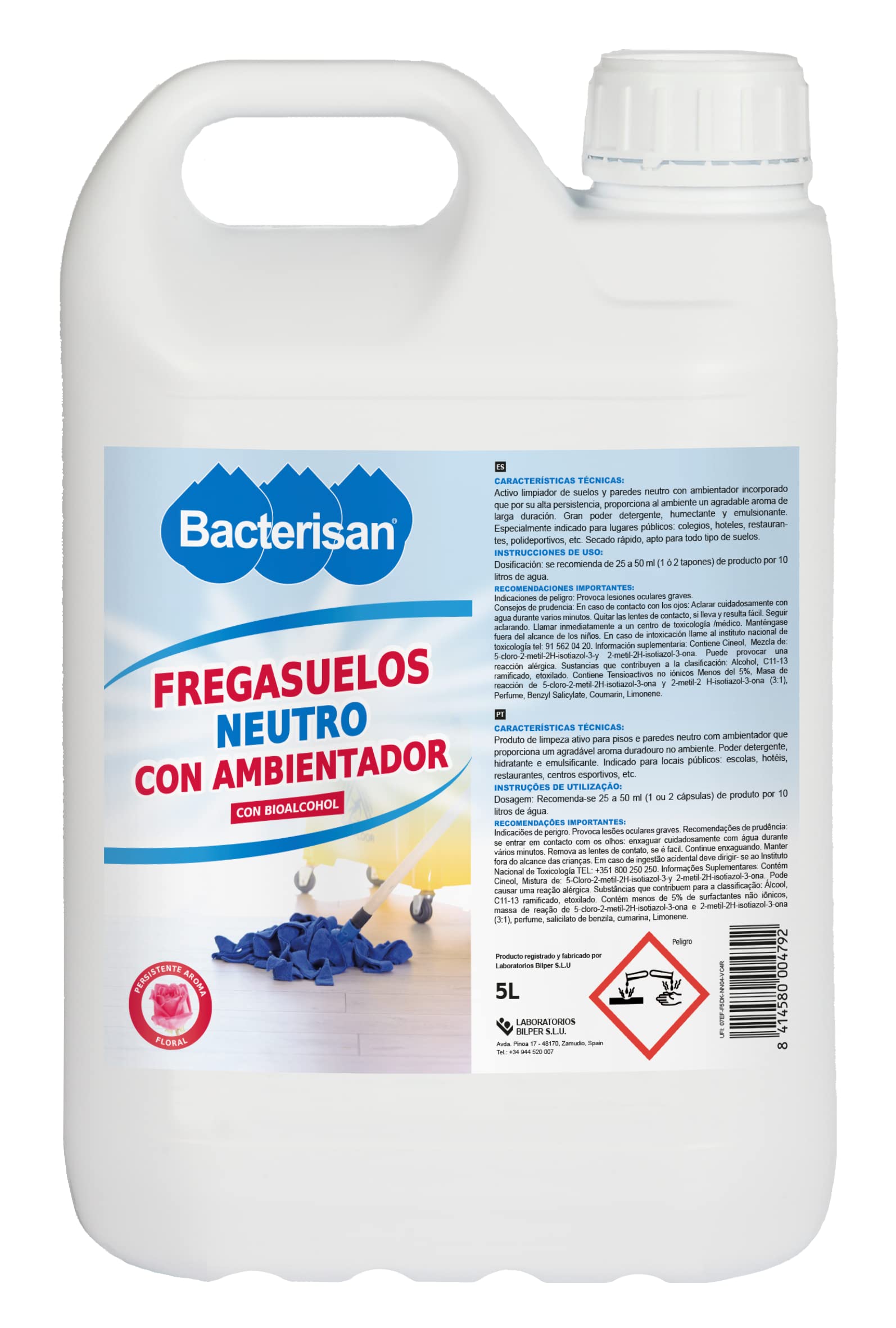 Krisul S-110 Fregasuelos Concentrado Perfumado Blanco 5 L