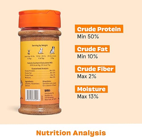 Miniatura 3 de Barkbox Chicken Dog Treat Topper, High Protein Ingredients for All Breeds, Rosemary Extract for Large & Small Breeds, Elevate Dog Food Dining