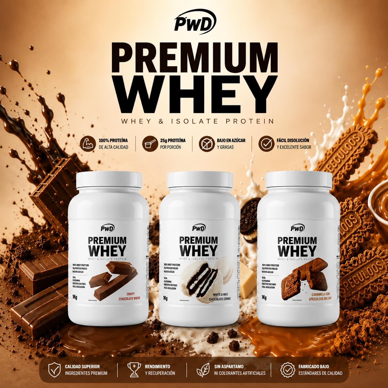 Premium Whey (1Kg, White & Milk Chocolate Cookie)