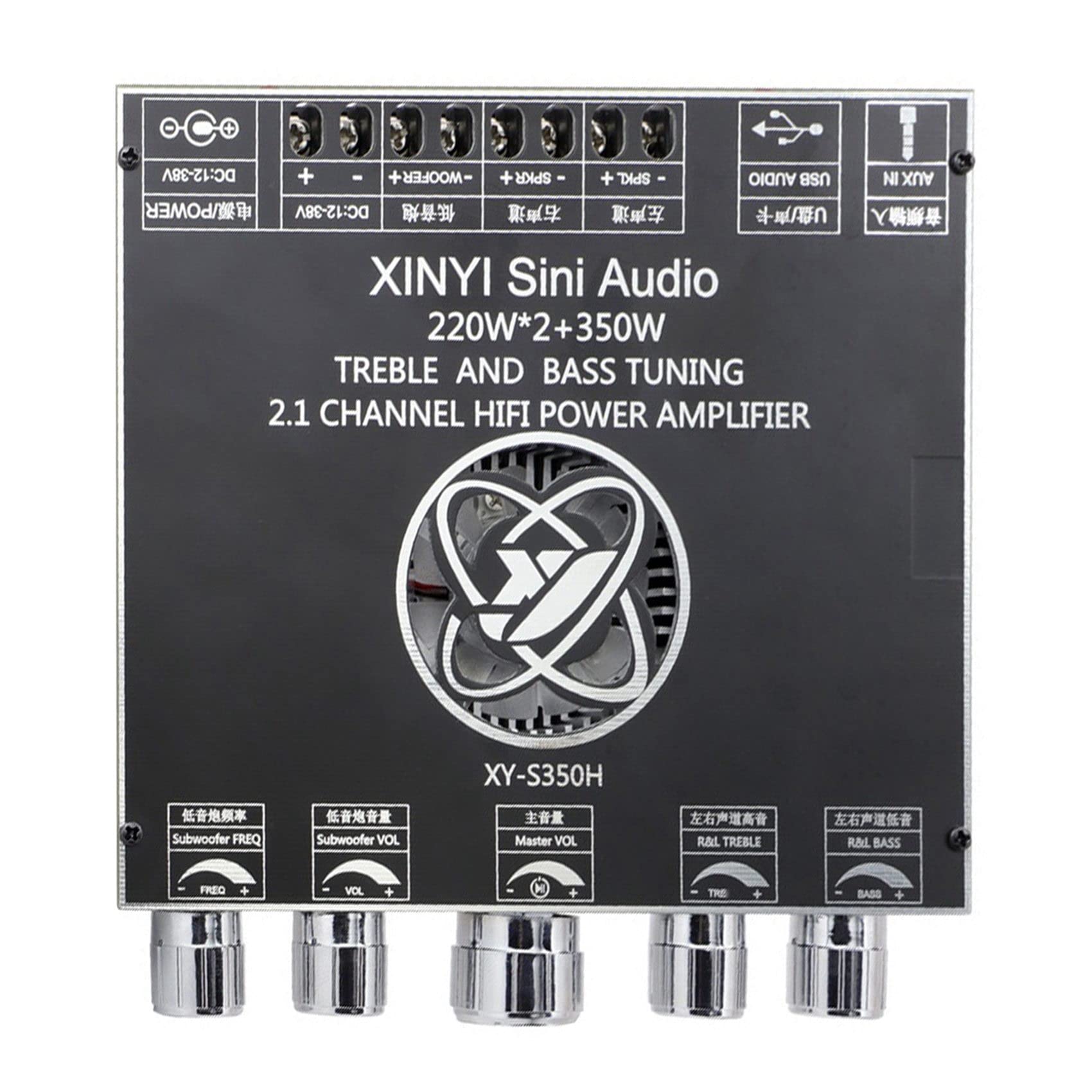 Module d'amplificateur numérique Bluetooth TPA3251 2.1 canaux, caisson de basses haute et basse, 220 W x 2 + 350 W XY-S350H