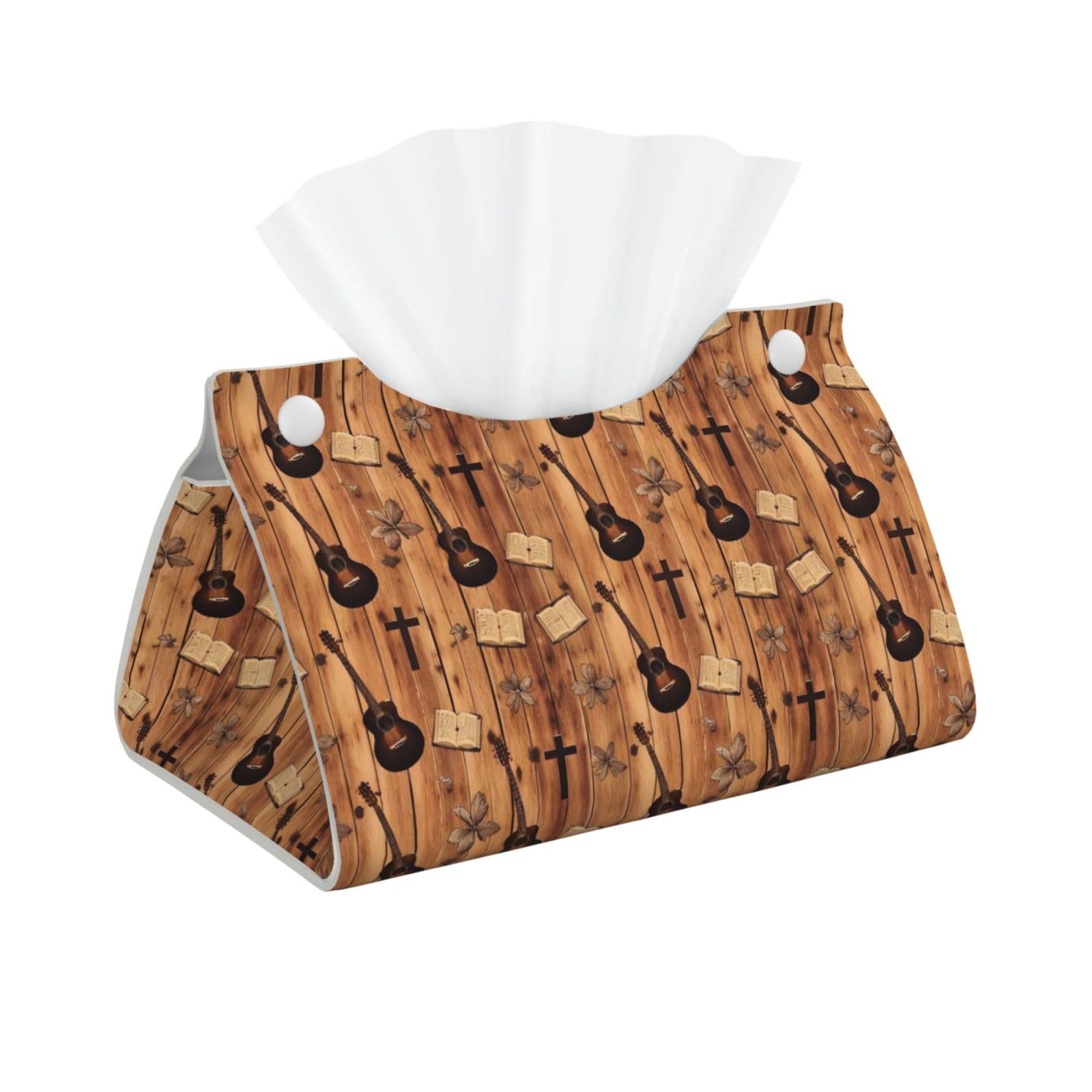 Christian Guitar Long Tissue Box Cover Holder Home Decor Aesthetic 7.87'' x 5.12'' x 0.98''