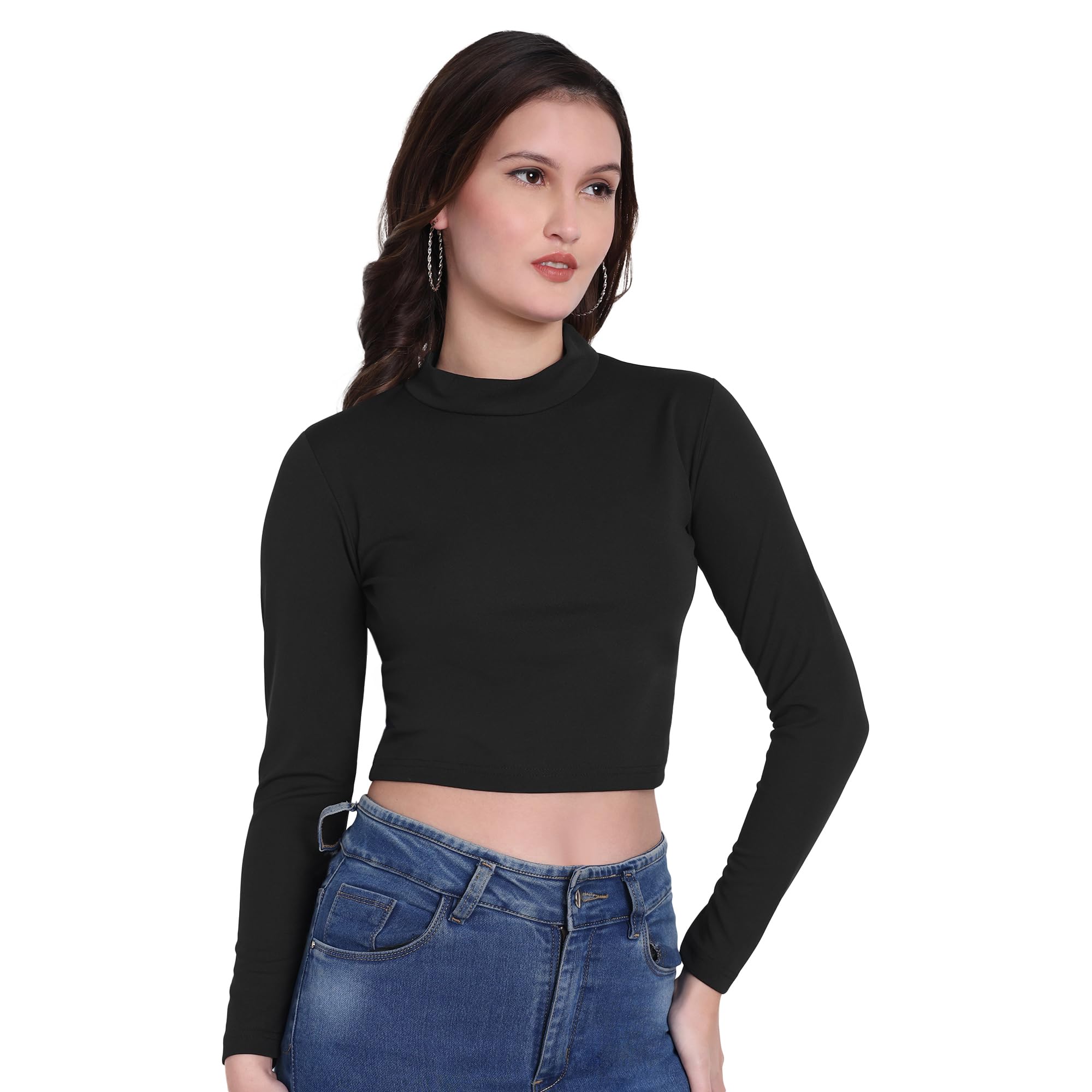 dudstucker Womens Polyester High Neck Crop Full Sleeve-picture-14