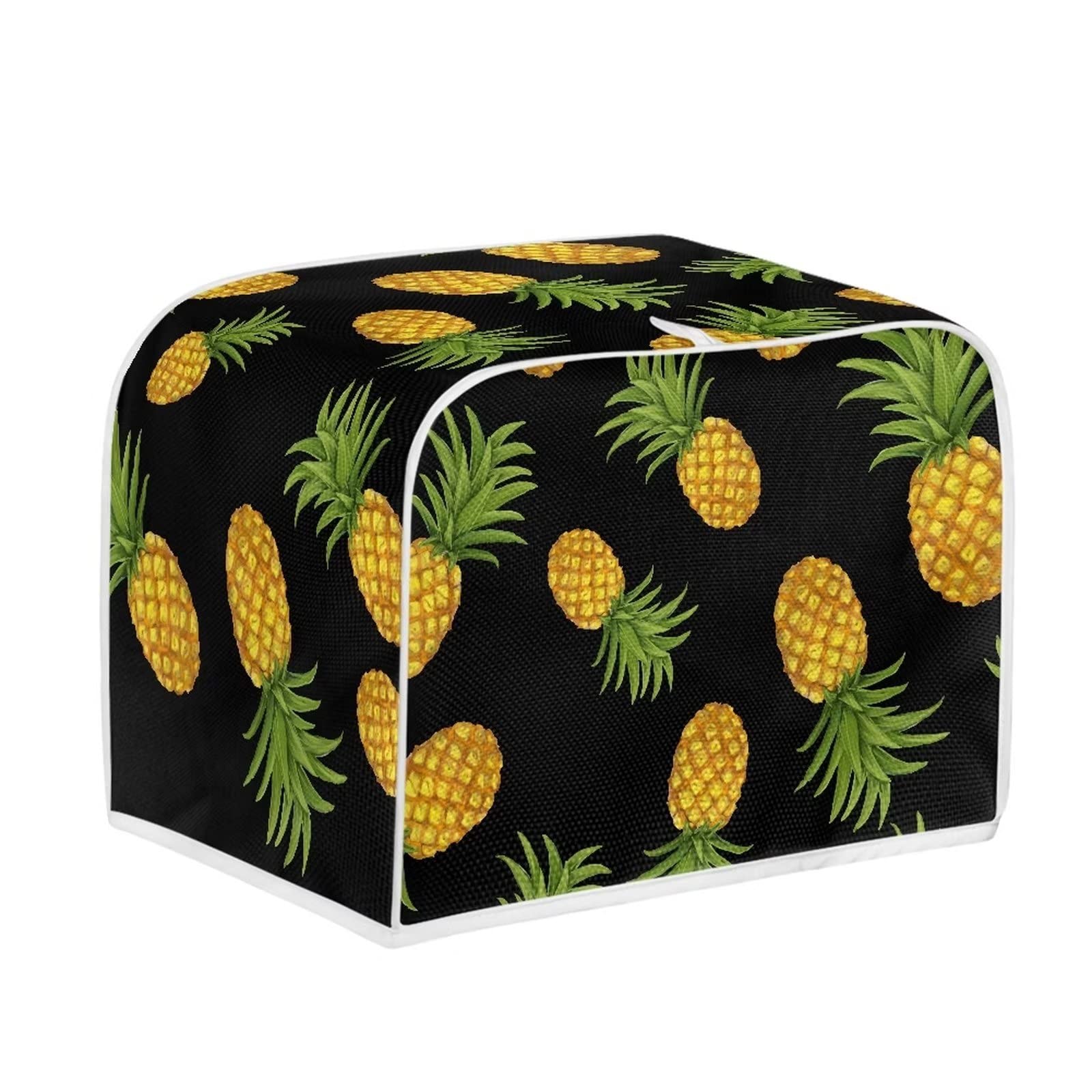 JOAIFO Toaster Cover 2 Slice,Pineapple Pattern Toaster Dust Cover Protective Cover Bread Maker Cover Kitchen Toaster Oven Cover,Machine Washable