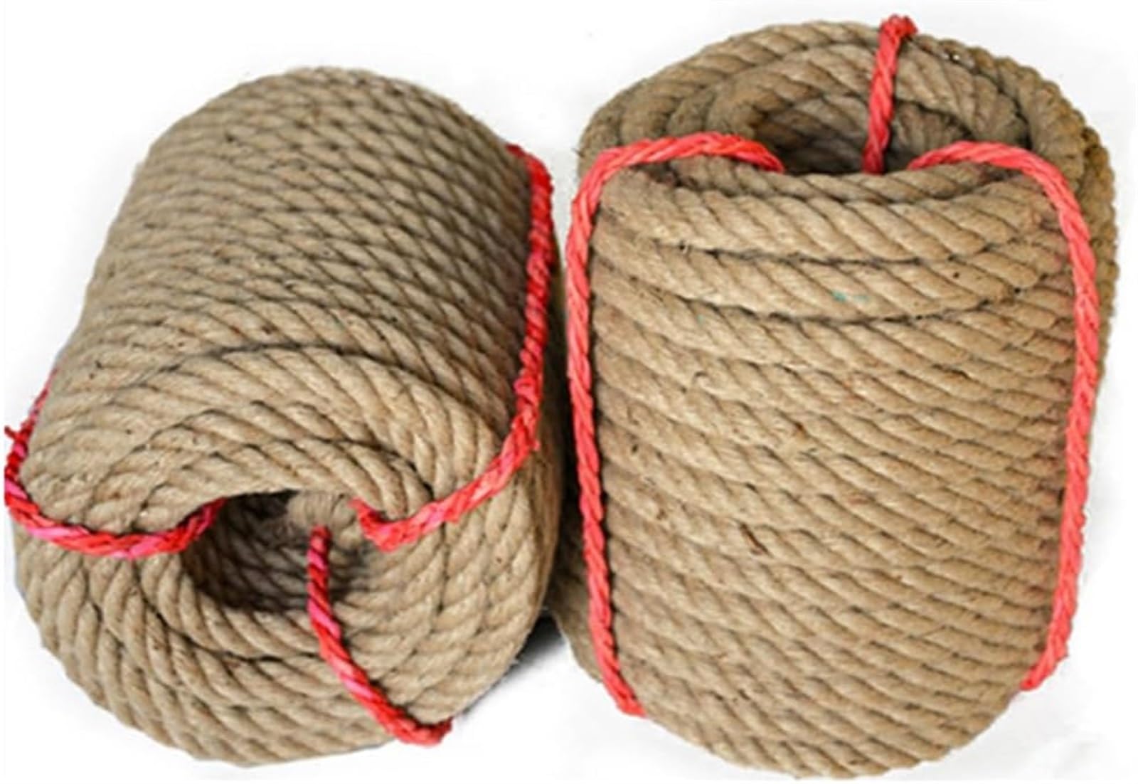 Atado De Decoración Artesanal Cuerda De Yute Natural Cuerda Gruesa, Cuerda Gruesa Cuerdas De Cáñamo Natural Cuerda De Yute for Terrazas De 20 Mm 4 Hilos Superfuerte Jardín De Guerra Agrup(Size:20MM 20
