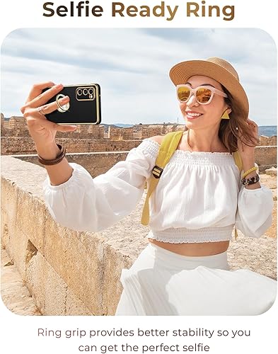 Miniatura 5 de Miss Arts Funda para Samsung Galaxy S20 FE 5G, soporte de anillo de lujo galvanizado con correa, bonito TPU suave para Galaxy S20 FE 5G para mujeres