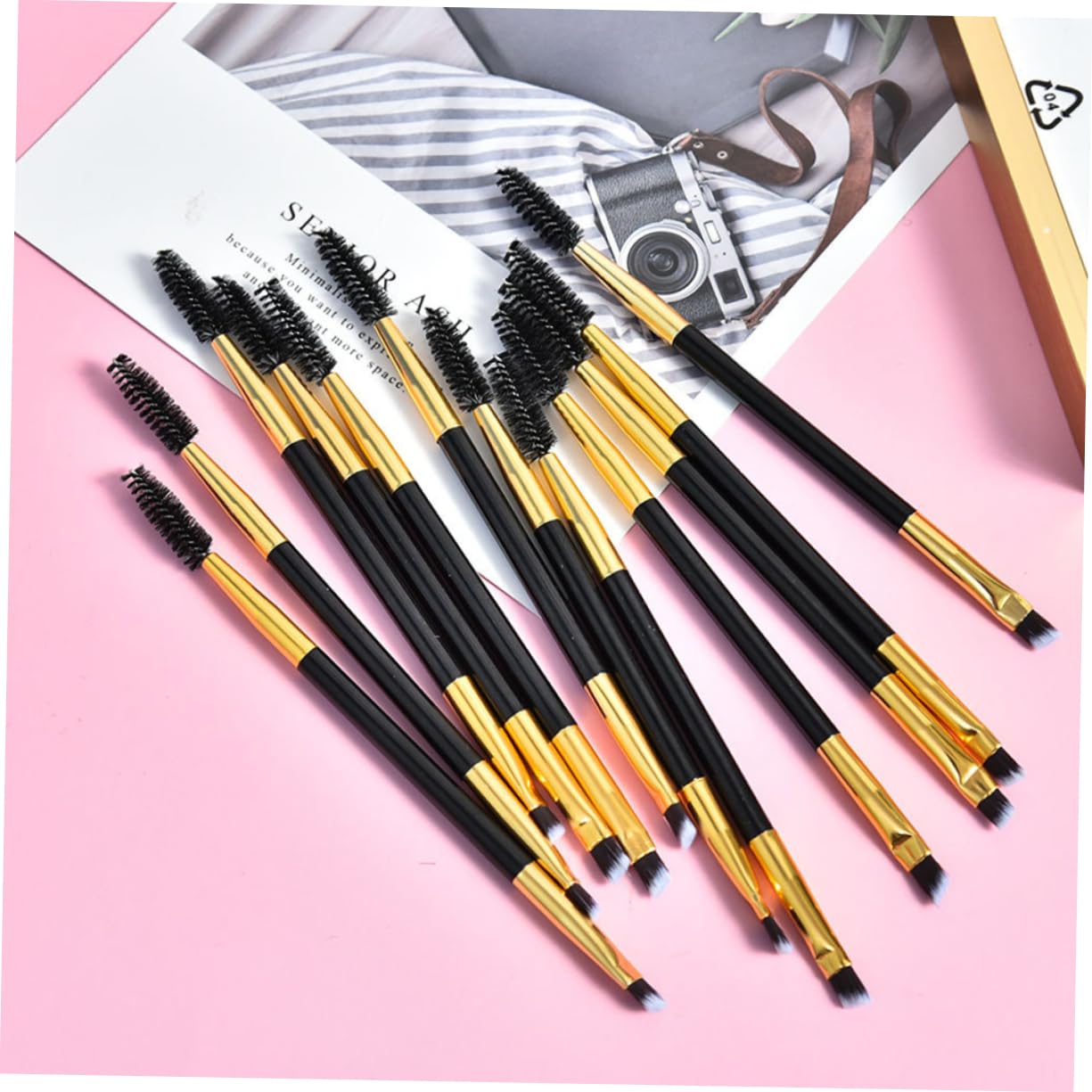 Beavorty Eyebrow Brush Mascara Brush 12pc Set Eyebrow Comb Spiral Lash Curler for Beauty