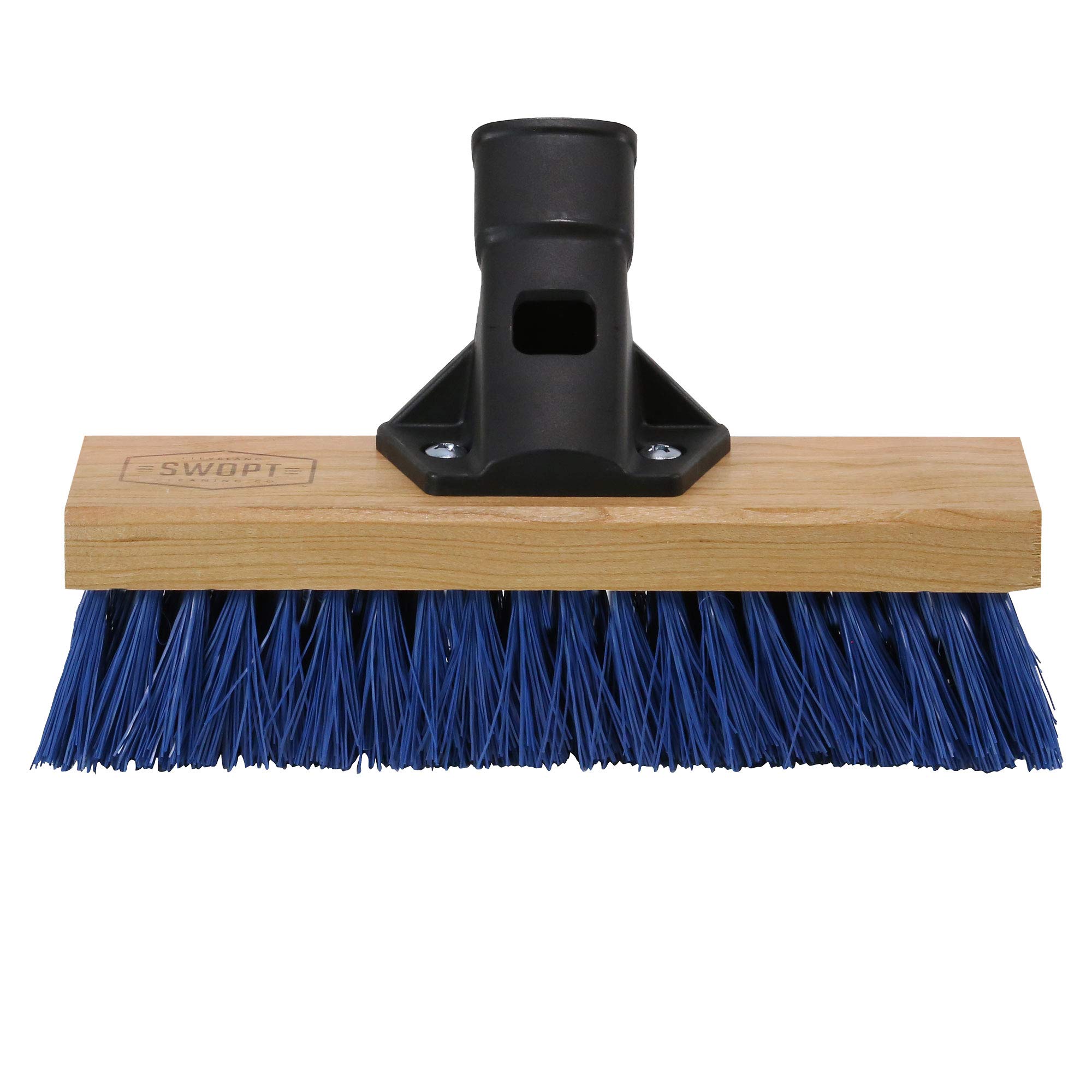 SWOPT 10†Premium Multi-Surface Scrub Brush Head – Scrub Brush for Multi-Surfaces Including Driveways, Decks and Siding – Interchangeable with Other SWOPT Products for More Efficient Cleaning and Storage, Head Only, Handle Sold Separately, 5236C6