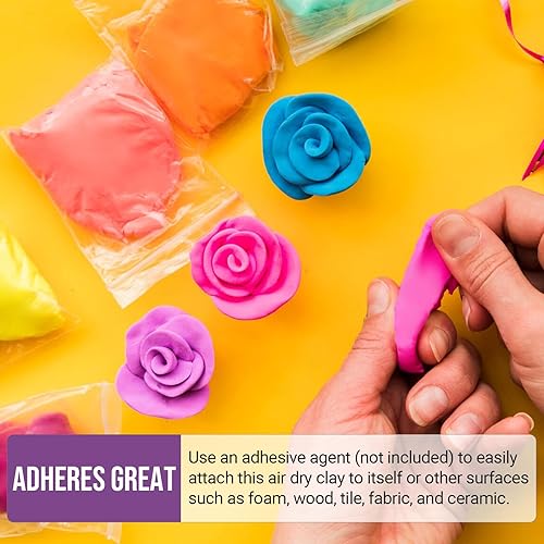 Miniatura 5 de CALPALMY Arcilla de secado al aire (8.5 onzas), paquete de 24 colores de arcilla de espuma moldeable, arcilla suave de secado al aire para regalos