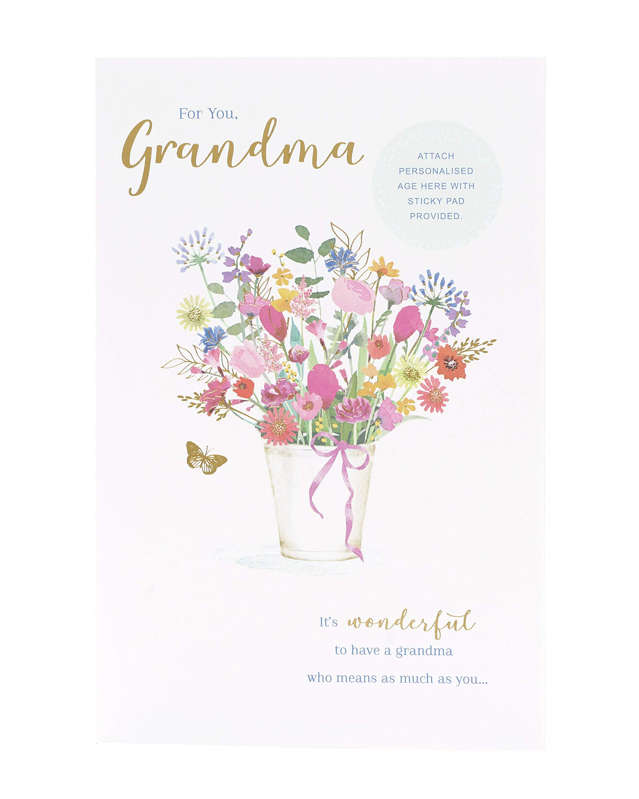 Words 'n' Wishes Geburtstagskarte Für Oma – Traditionell, 21,7 X 14,4 Cm, Mit Umschlag