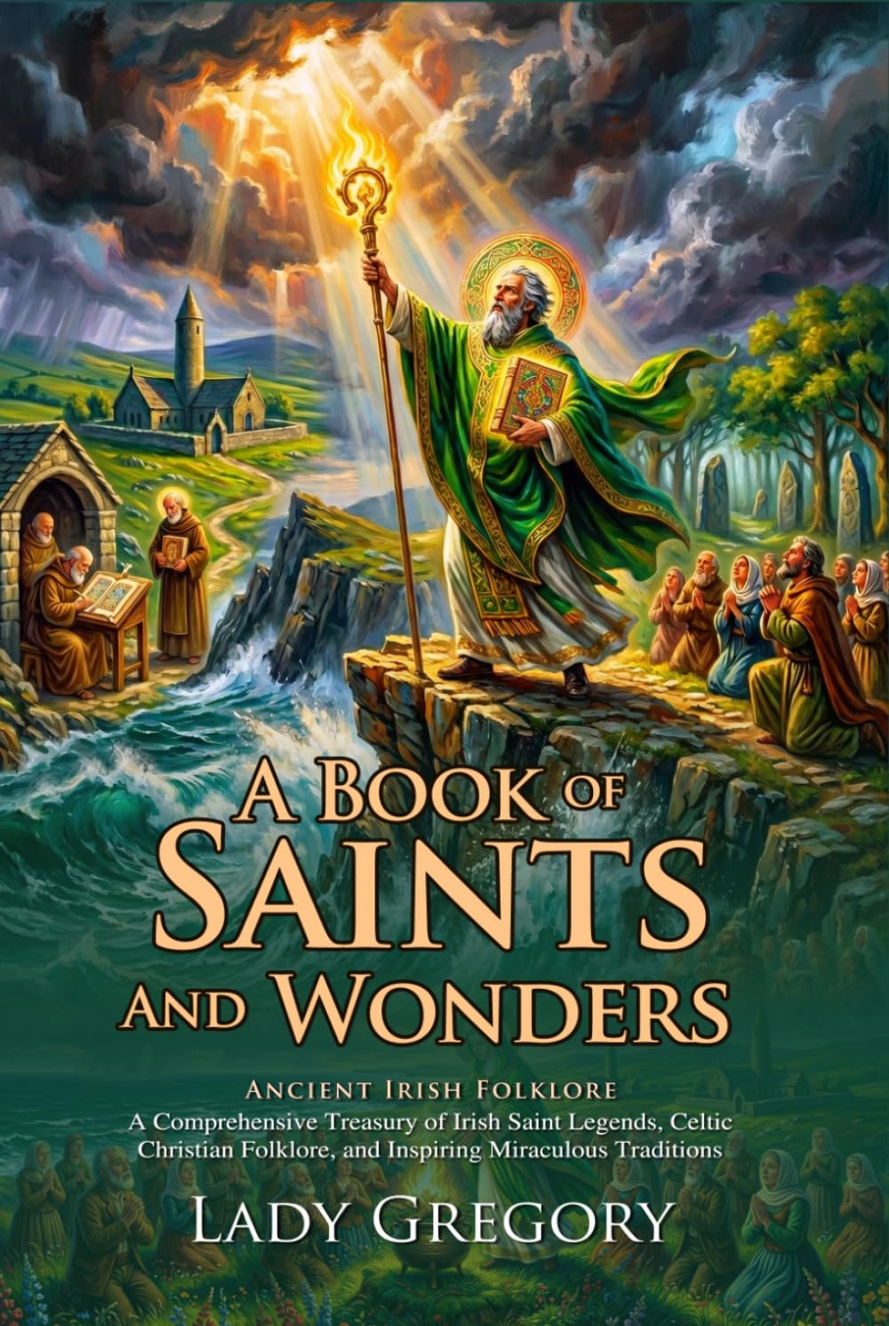 A Book of Saints and Wonders: Irish Celtic Legends and Ancient Folklore: Ancient Heroic Sagas - Fully Illustrated Edition with Author Biography and Commentary