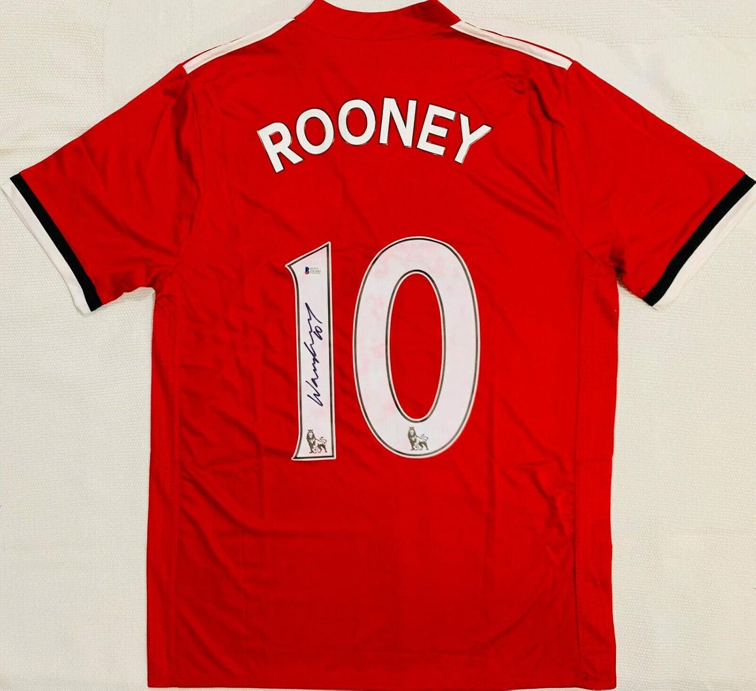 Signed Wayne Rooney Jersey Manchester Beckett BAS Beckett