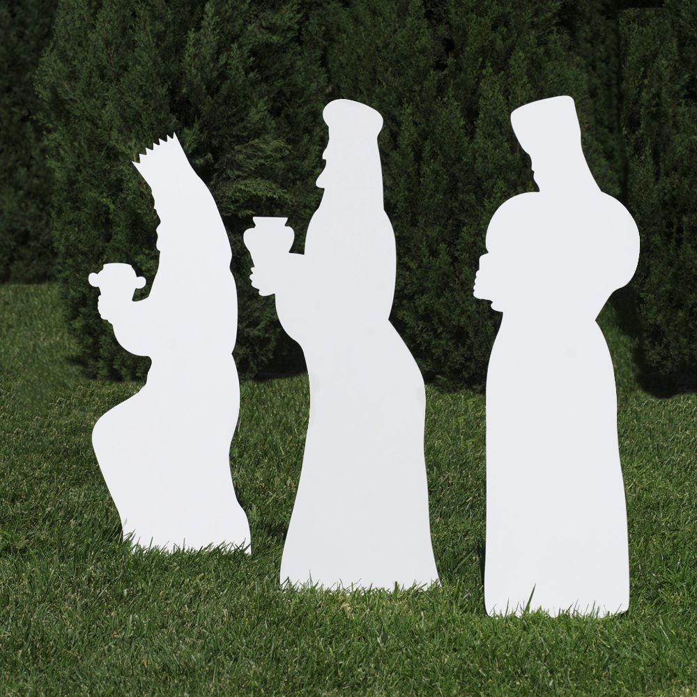 Uncle Nobby's Outdoor Nativity Store Outdoor Nativity Set Add-on - Three Wisemen (Standard, White)