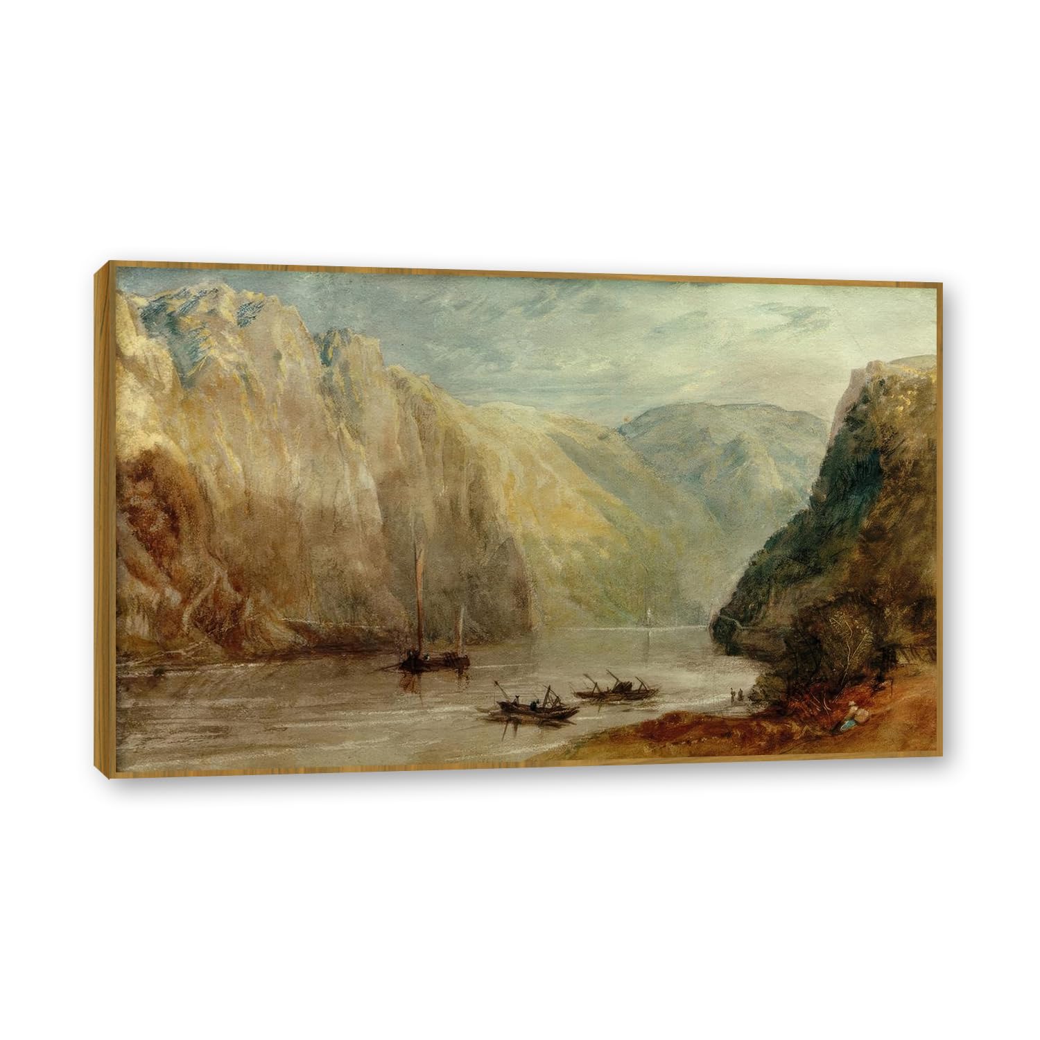 NHLDZYH Replika sztuki klasycznej B25. 40x64cm. Rama z drewna tekowego