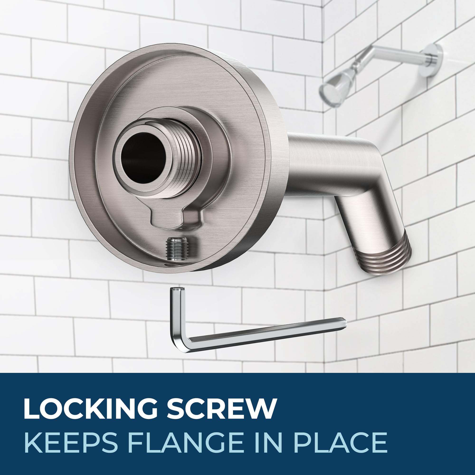 HammerHead Showers® Solid Metal 7 Inch Shower Arm Maldives - View #12