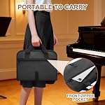 Damero Choral Dossier de musique, support de partition, Binder avec 20 Feuilles de blindage et bracelet à main réglables, pour choeur-chanteur, performance sur scène