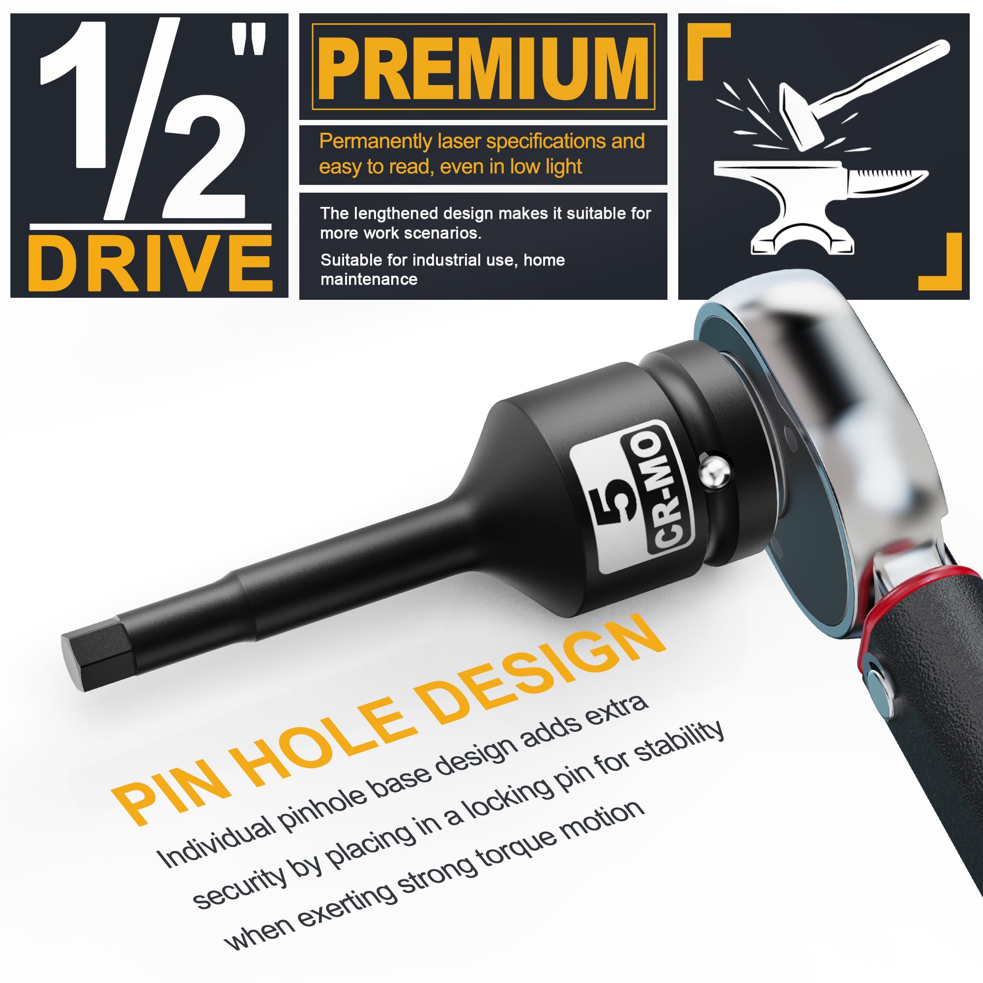 KIRXST Impact Hex Bit Socket (1/2" H5 Deep) - Image 4