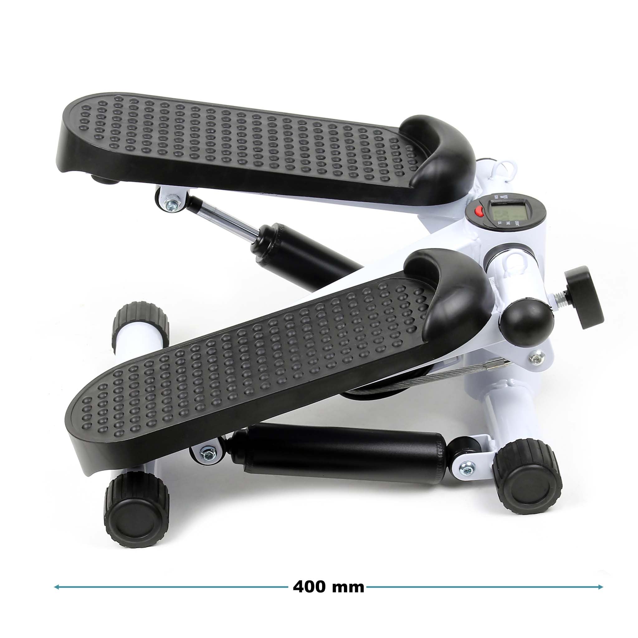 Wiltec Stepper do ćwiczeń 41 x 30 x 18 cm z wyświetlaczem LCD, trenażer schodowy do treningu nóg i pośladków, antypoślizgowe pedały