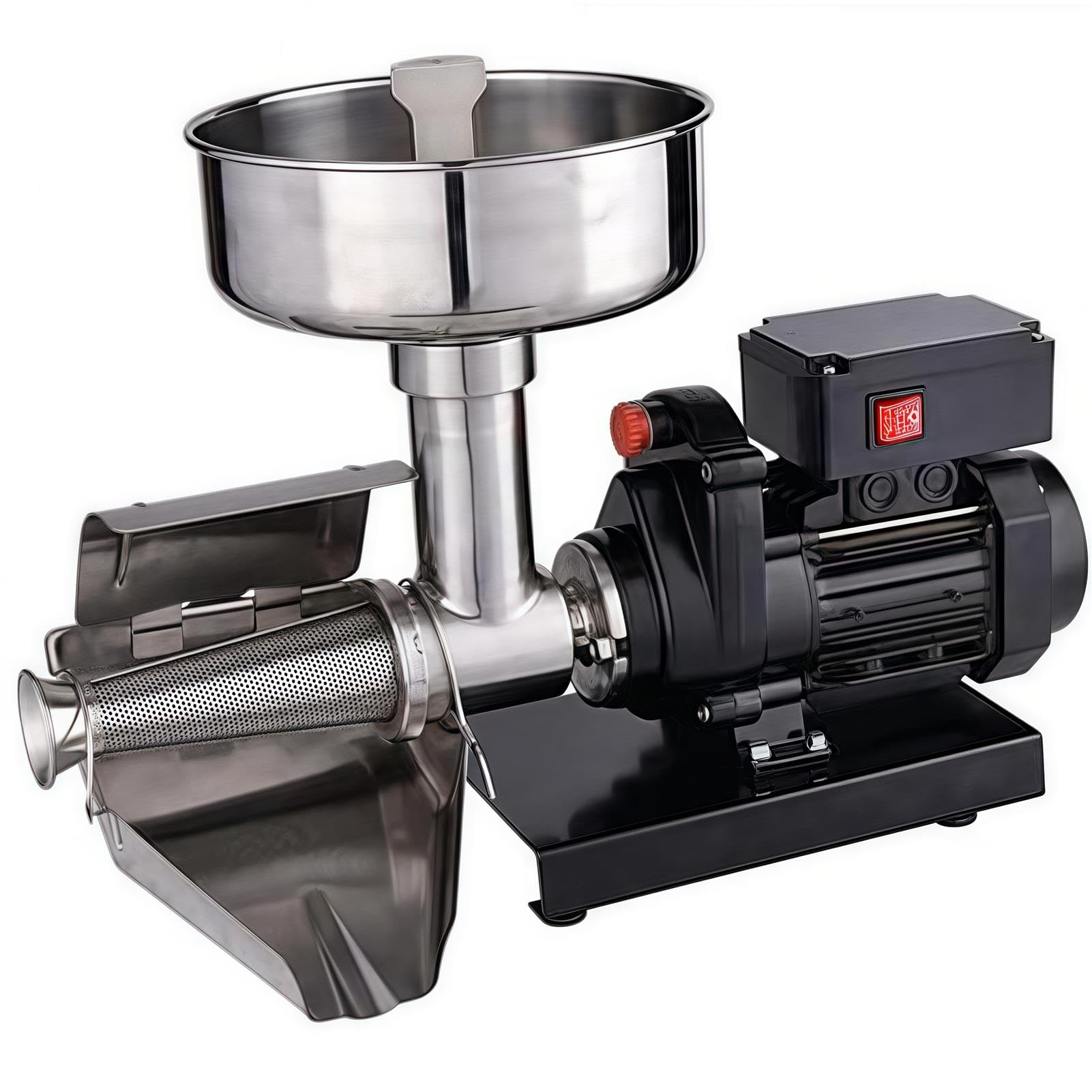 Eoweiot Electric Tomato Press, 450W Stainless Steel Food Strainer, Automatic Jam Strainer, 90-160kg/H, 220V for Jam & Sauce