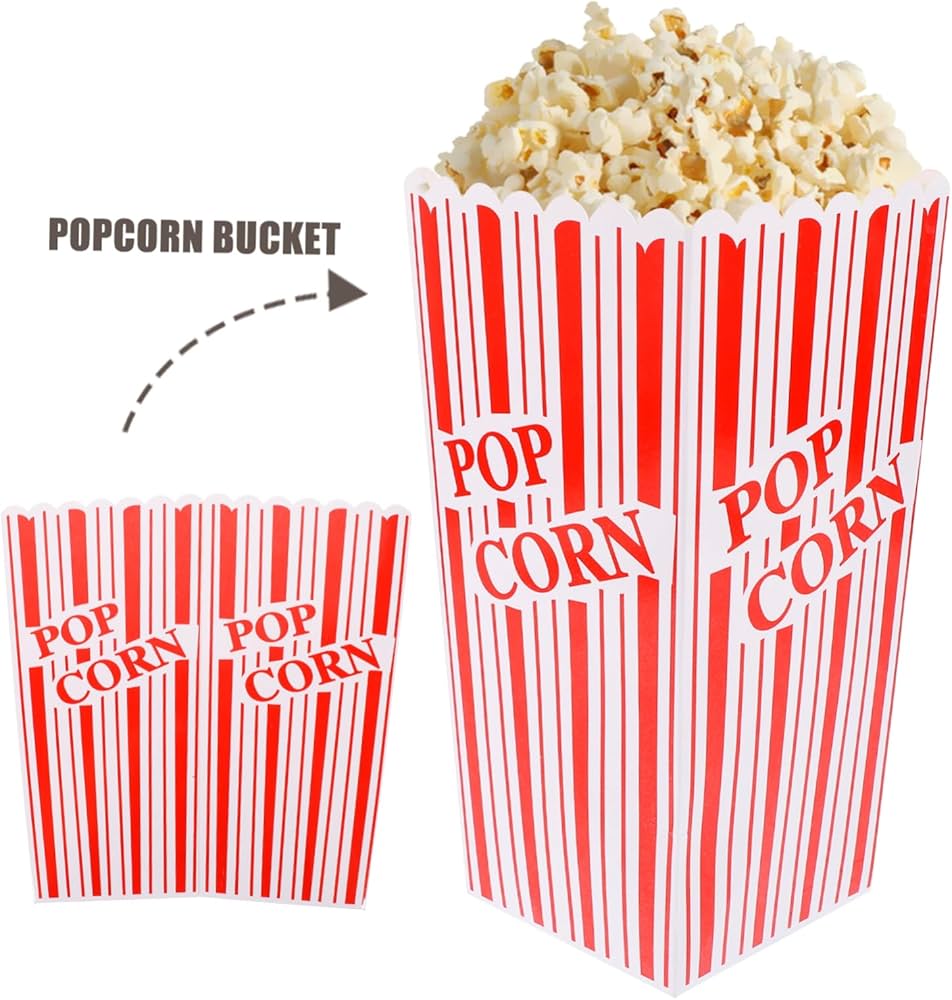 Amazon｜SOESFOUFU ポップコーンボックス 折りたたみ式 紙製12個セット