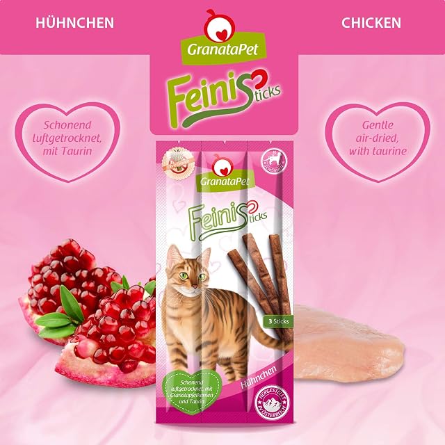 Foto 3 de 5 de GranataPet Pollo FeiniSticks, delicioso aperitivo masticable para gatos, pienso complementario para animales