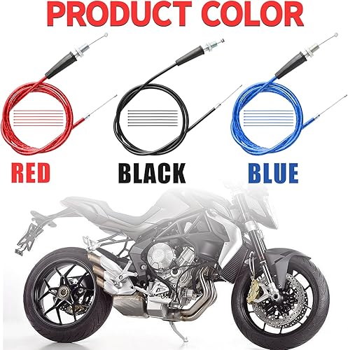 Miniatura 6 de Mini Cable del acelerador de bicicleta 50 pulgadas Núcleo interno de acero flexible Superposición Película láser de color (azul)