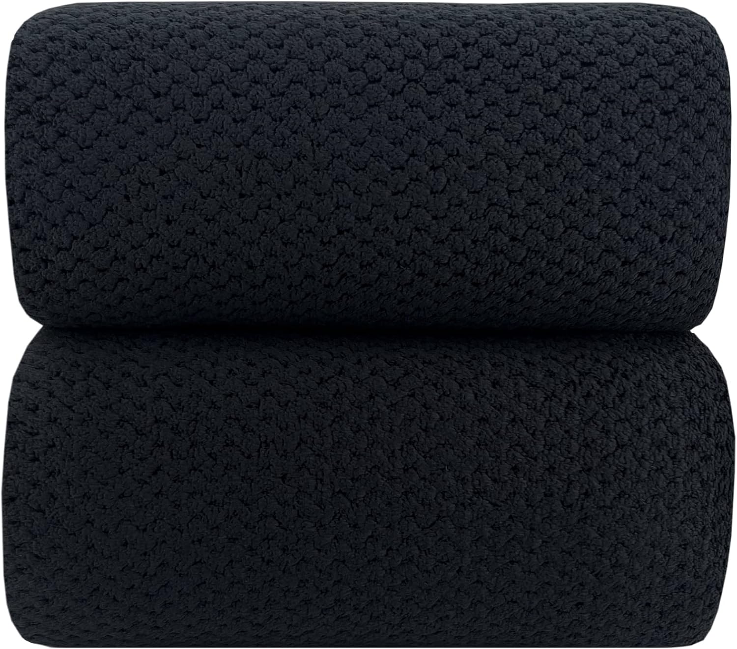 YTYC Towels,39x78 Inch Oversized Bath Sheets Towels for Adults Luxury Bath Towels Extra Large Sets for Bathroom Super Soft Highly Absorbent Microfiber 80% Polyester (Black,2 Piece)