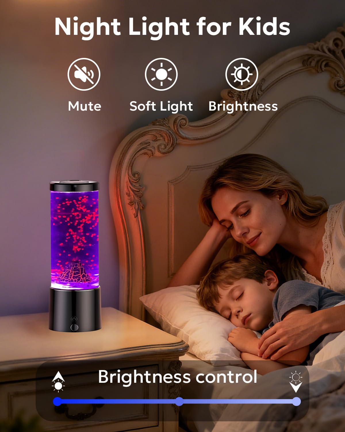 Luce notturna vulcano bambini, lampada vulcano con 17 cambi di colore e telecomando, lampada eruzione vulcanica, educativa per bambini, ragazzi e ragazze