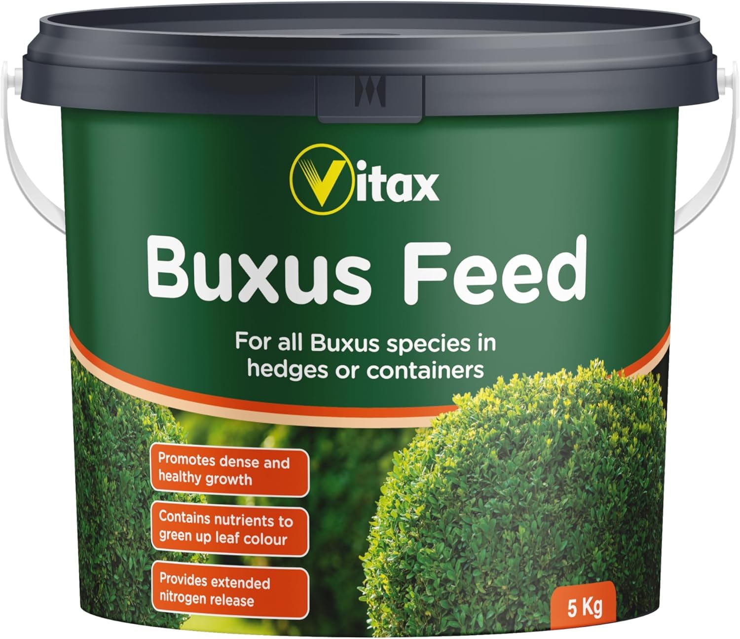 Buxus Feed Suitable For Hedges & Containers Extended Nitrogen Release Specialist Fertiliser Prevents Nutrient Deficiency Pests Promotes Strong Root Development Healthy Growth (1, 5kg)