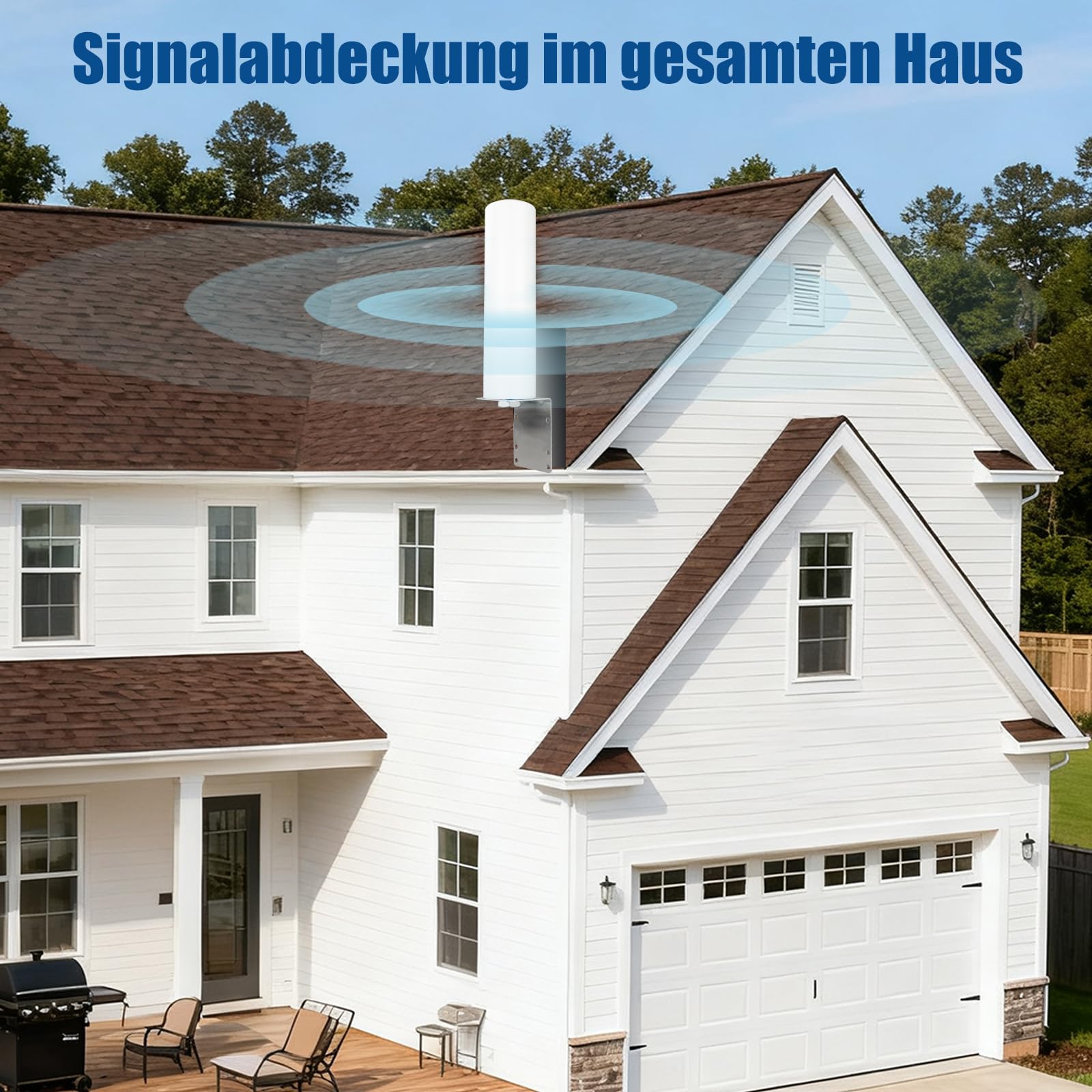 4x4 MIMO 4G LTE 5G Antenne 600-6000 MHz Rundstrahl-WLAN-Antenne mit SMA TS9-Anschluss 3 m RG58-Kabel für T-Mobile Home Internet Verizon AT&T Modem Router Gateways Hotspot Mobilfunk