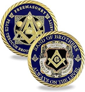 Glamtune Masonic Challenge Coin Master Mason Freemasonry Brotherhood Coin
