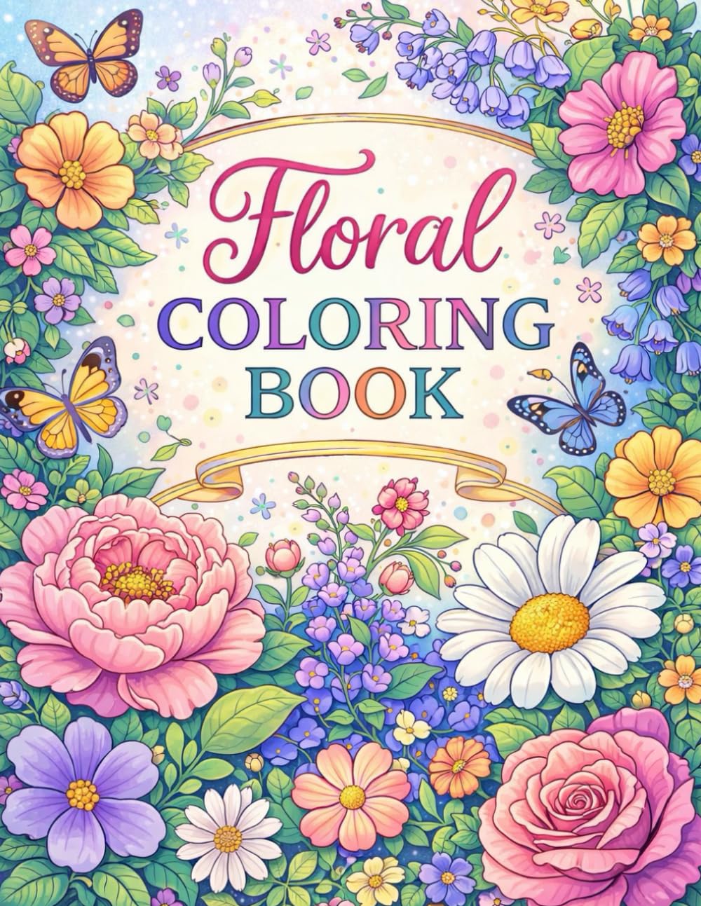 Floral Coloring Book: Beautiful Flower Designs for Relaxation and Stress Relief