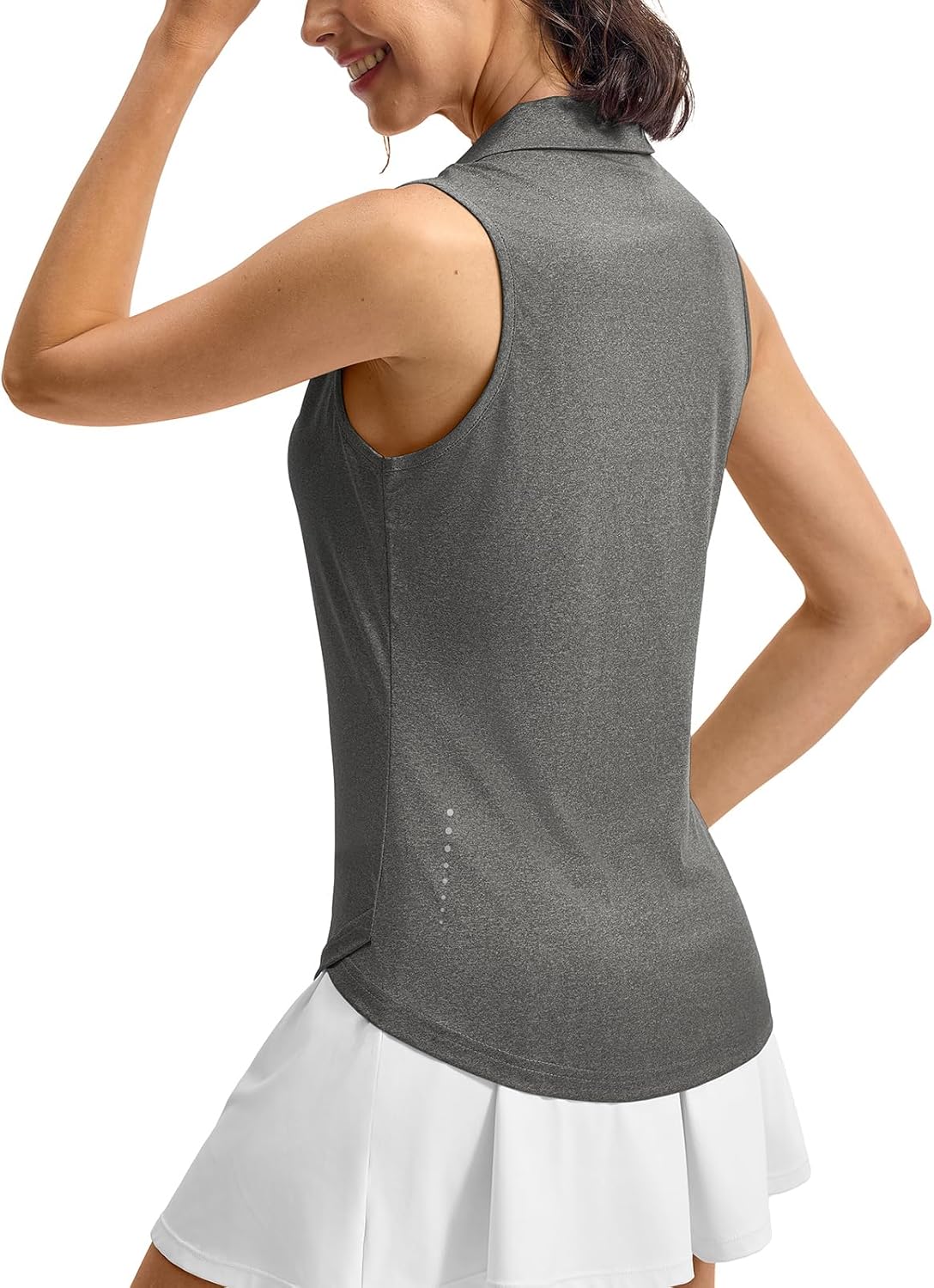 Rdruko Women's Sleeveless Golf Shirts Collared V-Neck Tennis Tank Tops Polo UPF 50+ Lightweight Quick Dry Shirts - Image 3