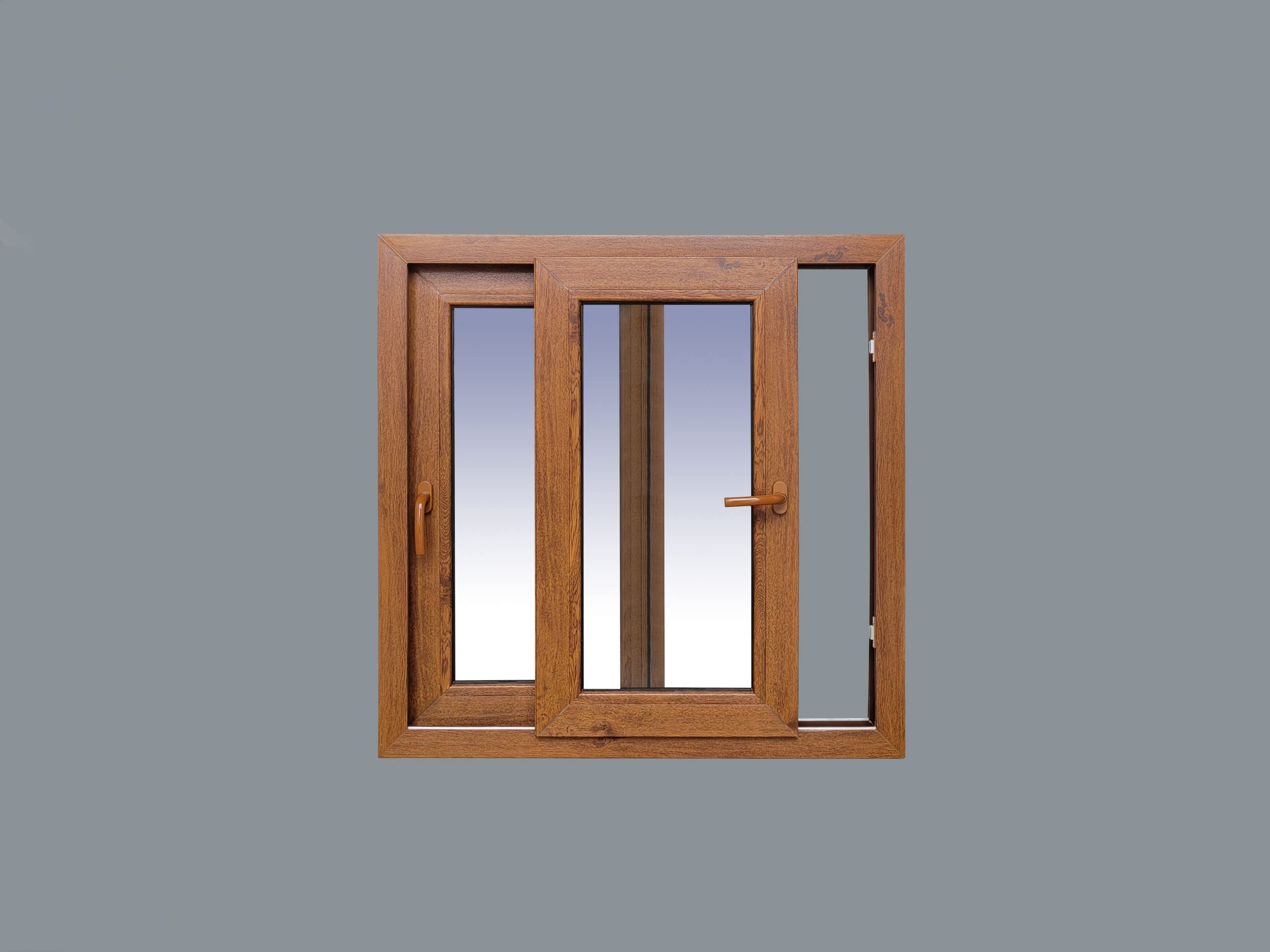 Ventanastock Ventana PVC 1000x1000 Corredera 2 hojas COLOR ROBLE