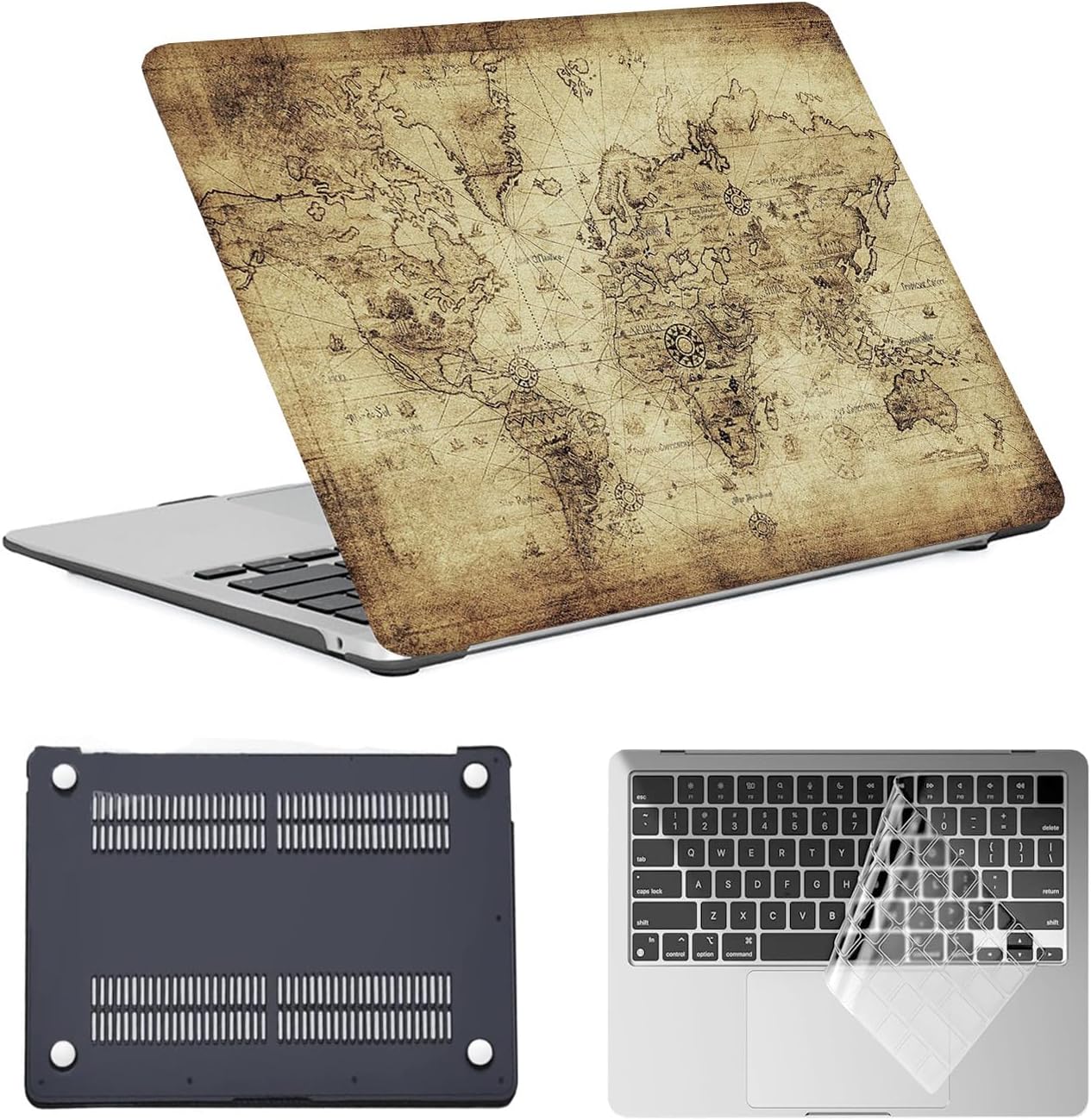 for MacBook Case 12 inch 2018 2017 2016 2015 A1534 A1931 with Retina Display,Matte Frosted Hard Shell Computer Case Protector & Keyboard Skin for MacBook Cover 12 inch,Flower & Leaf